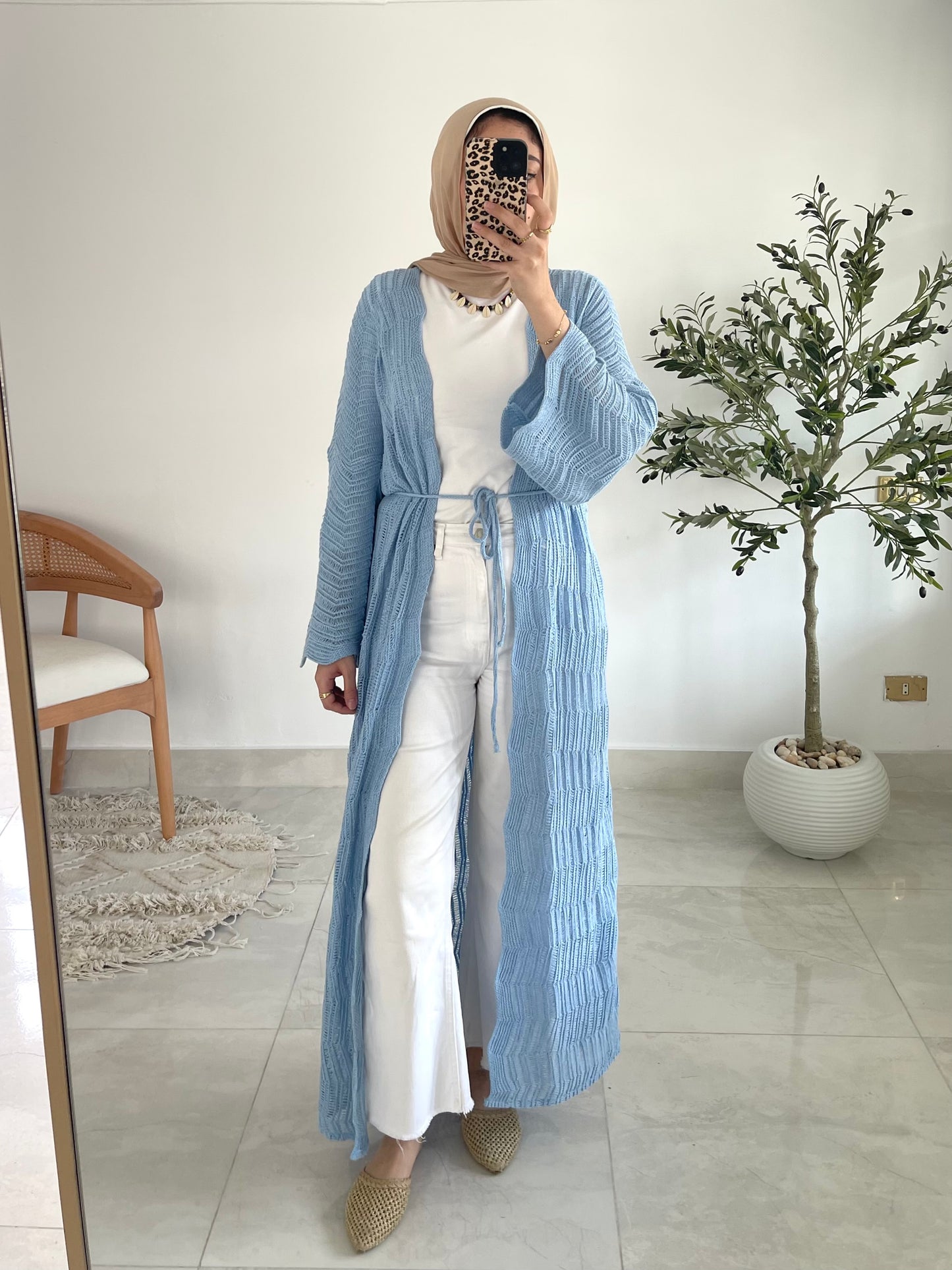 KnotWave Cardigan in Baby blue