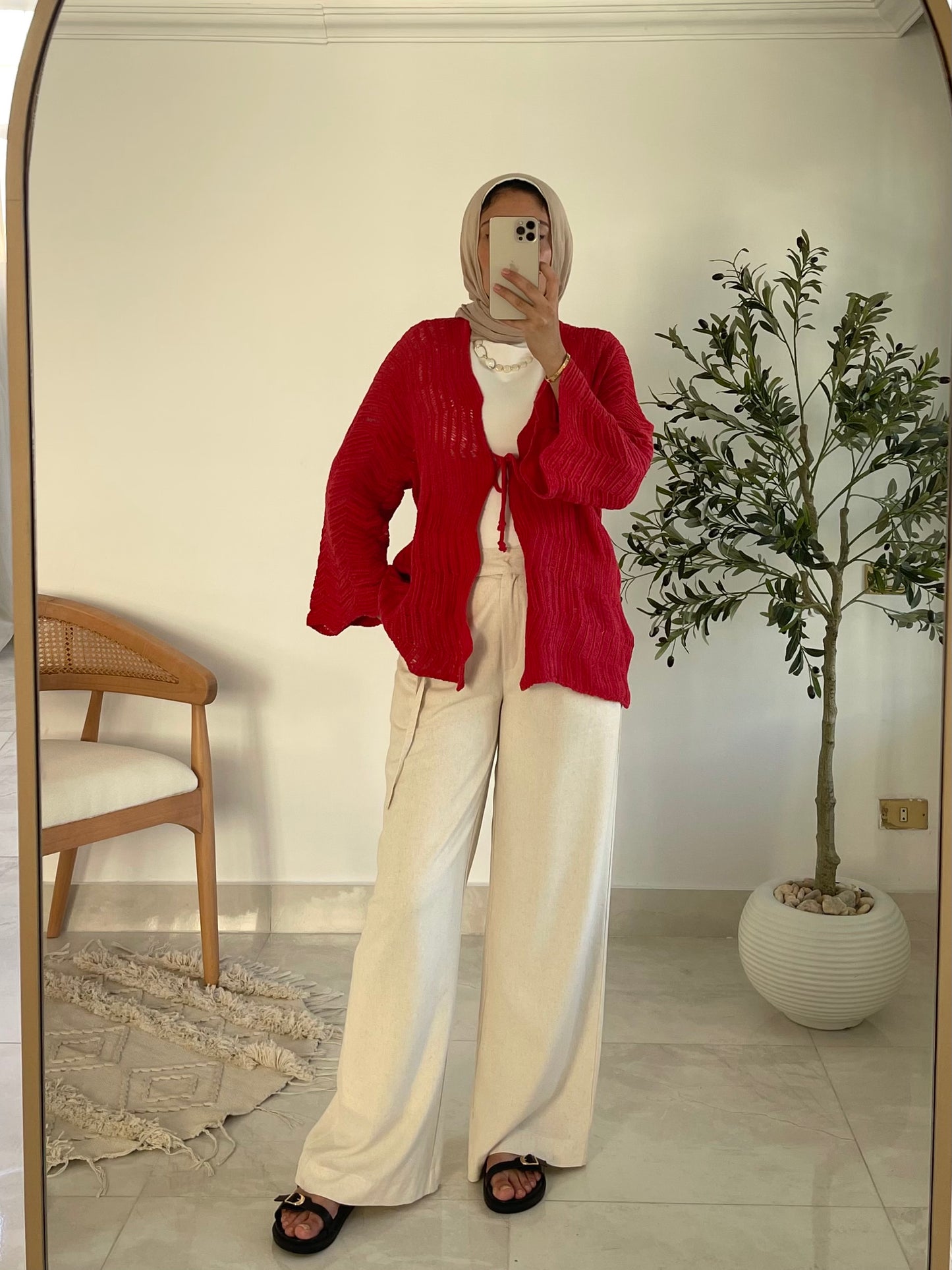 Havana cardigan in Cherry