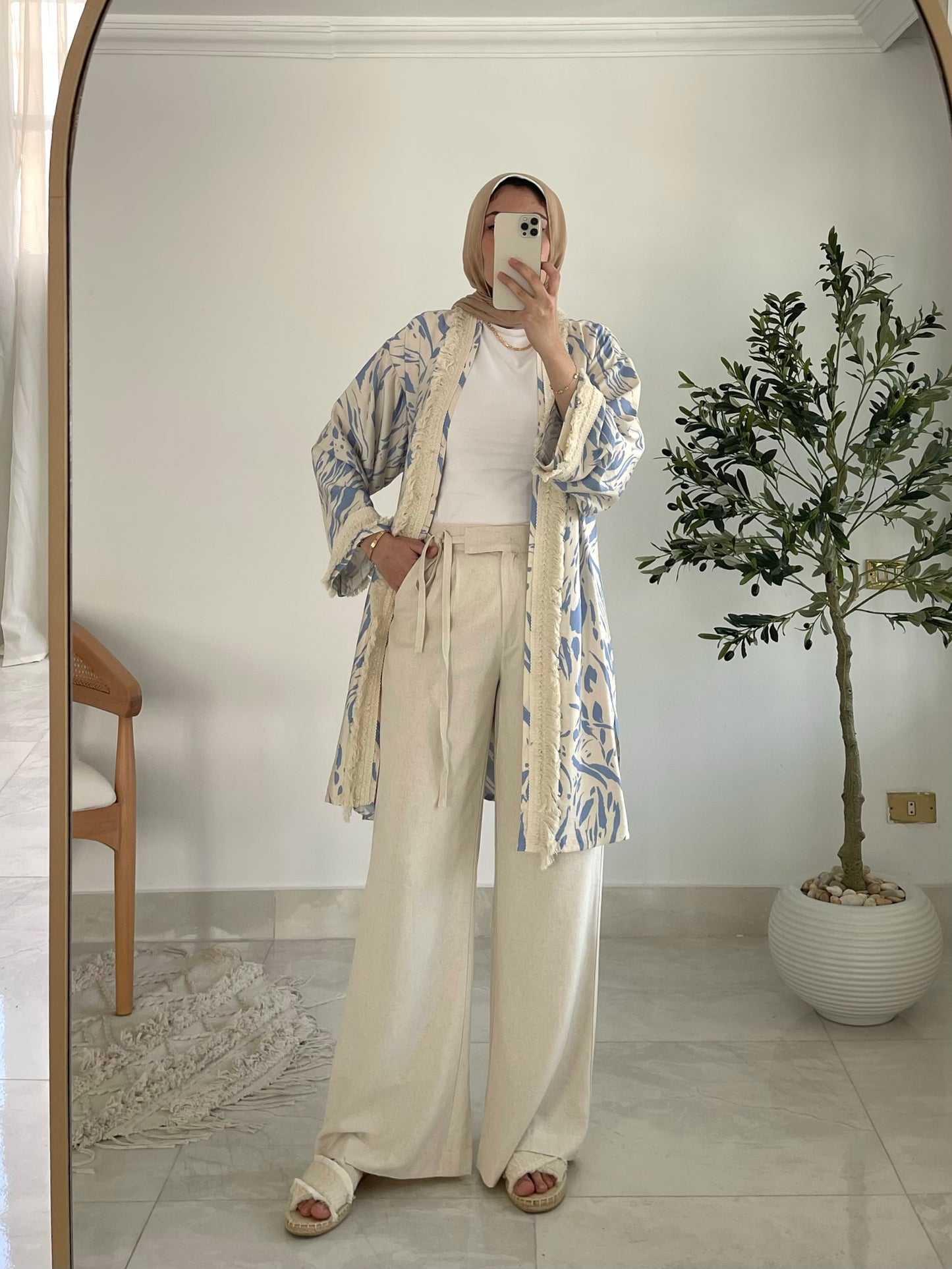 Linen Beige Pants