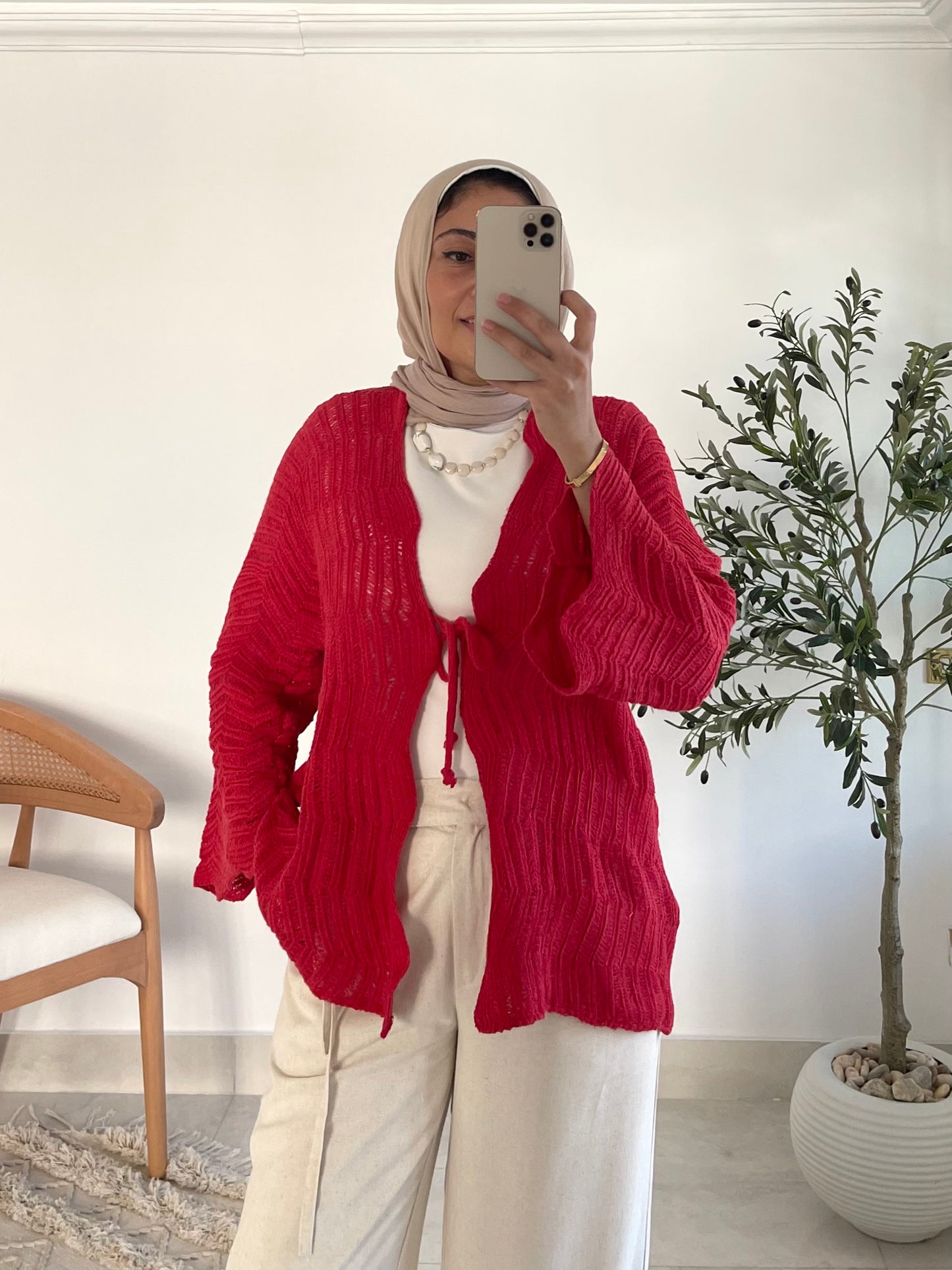 Havana cardigan in Cherry