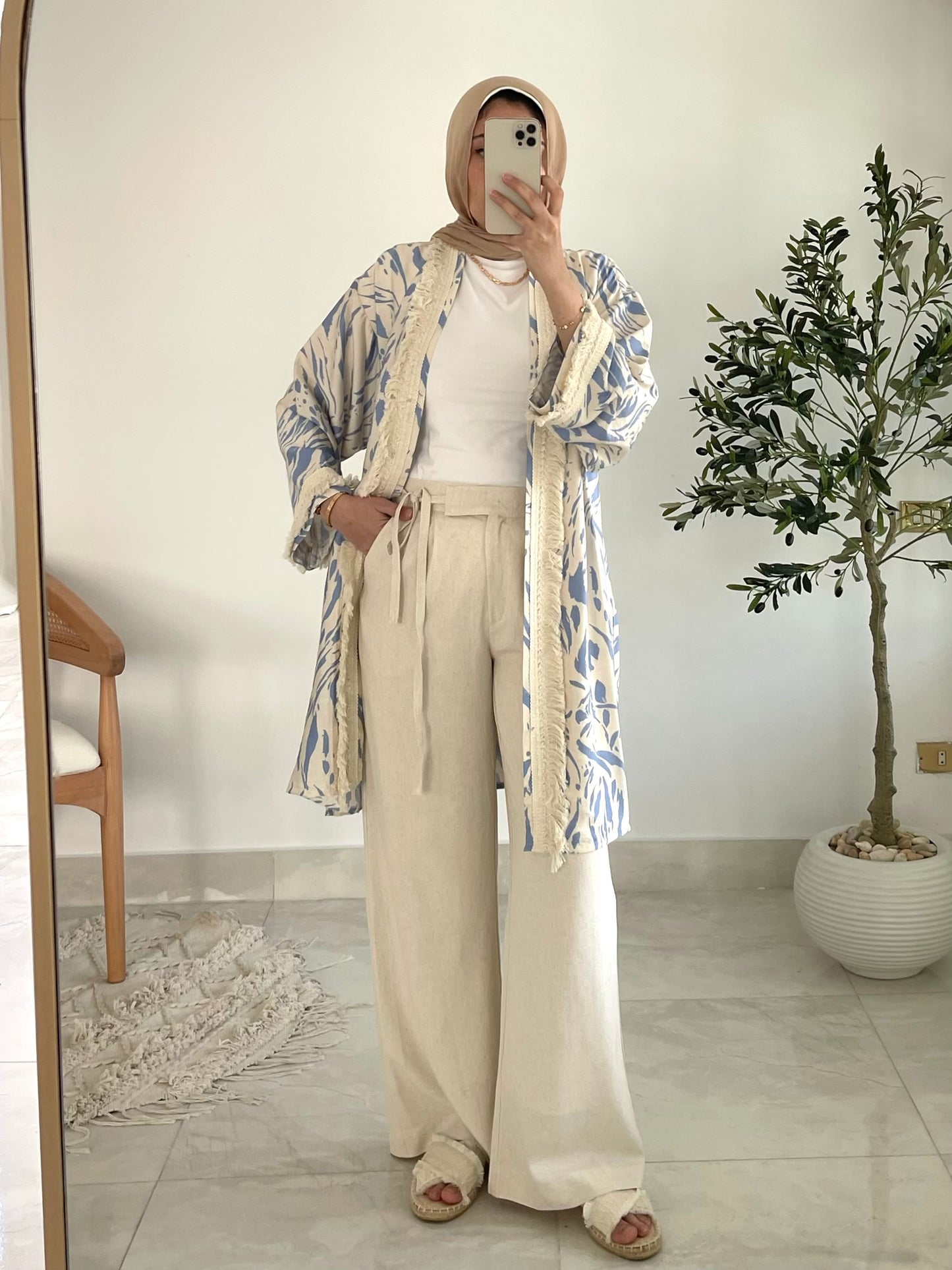 Linen Beige Pants