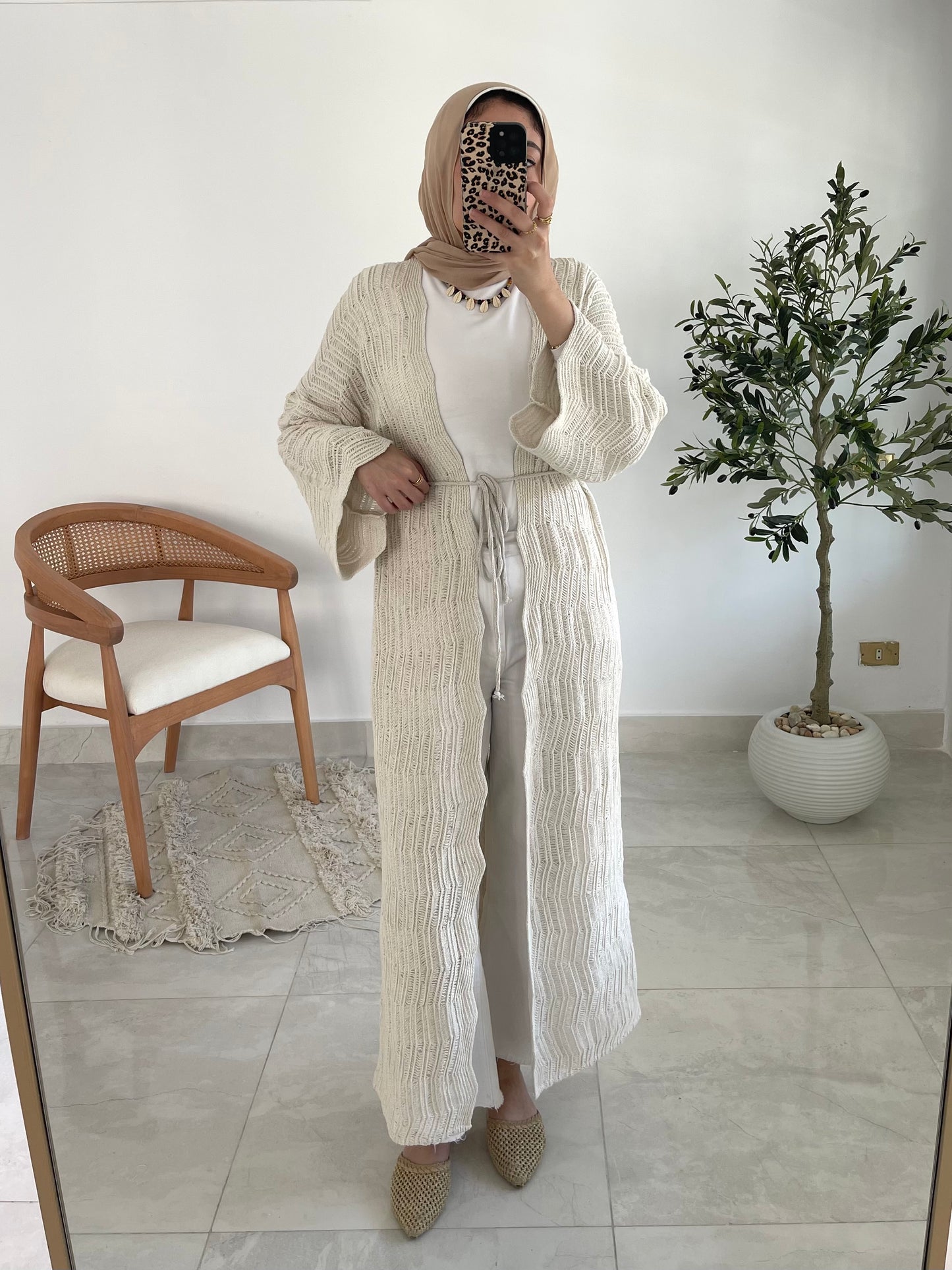 KnotWave Cardigan in Oat