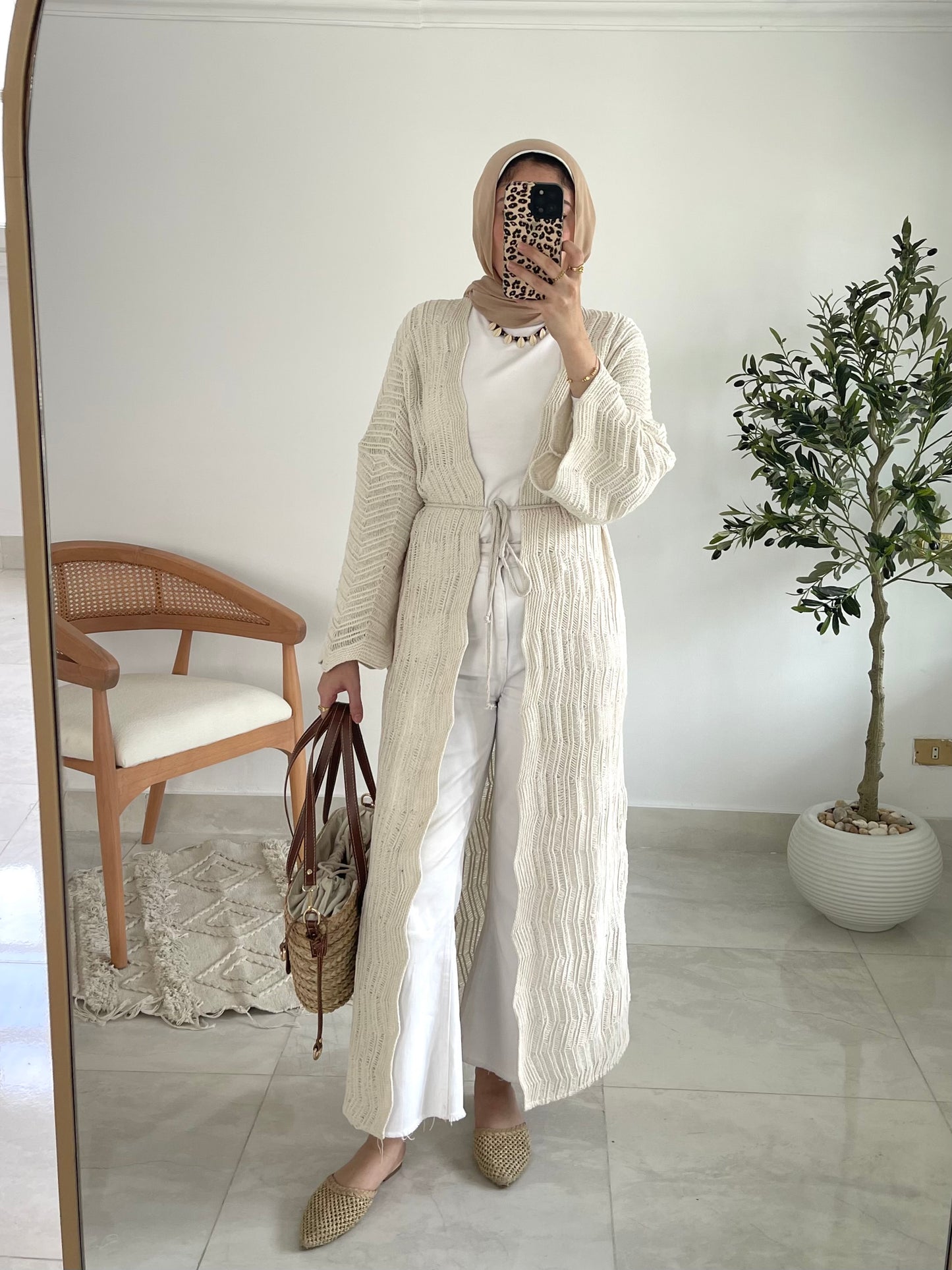 KnotWave Cardigan in Oat
