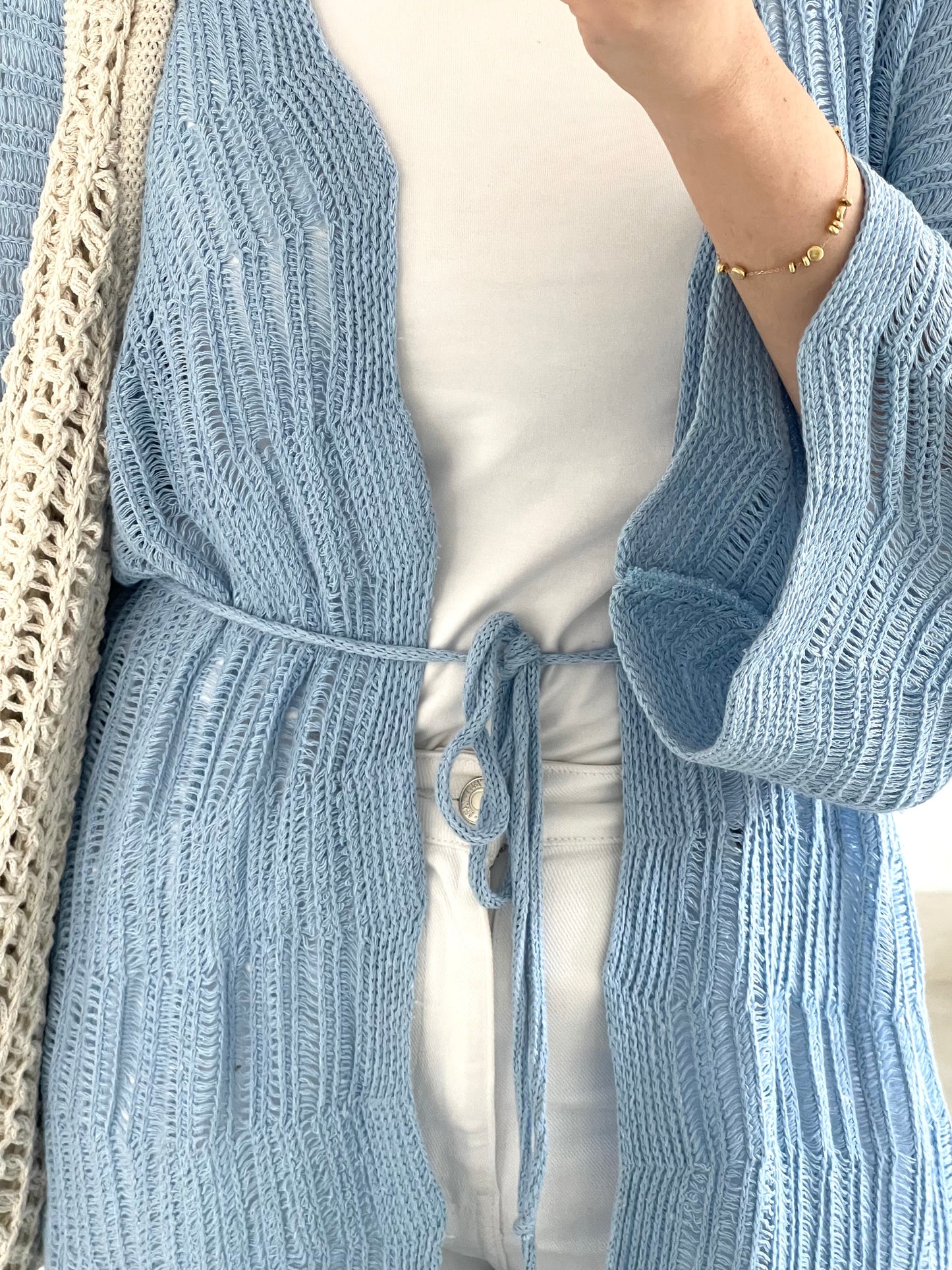 KnotWave Cardigan in Baby blue