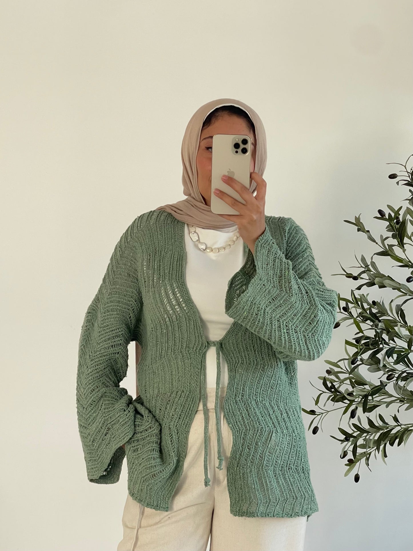 Havana cardigan in Mint