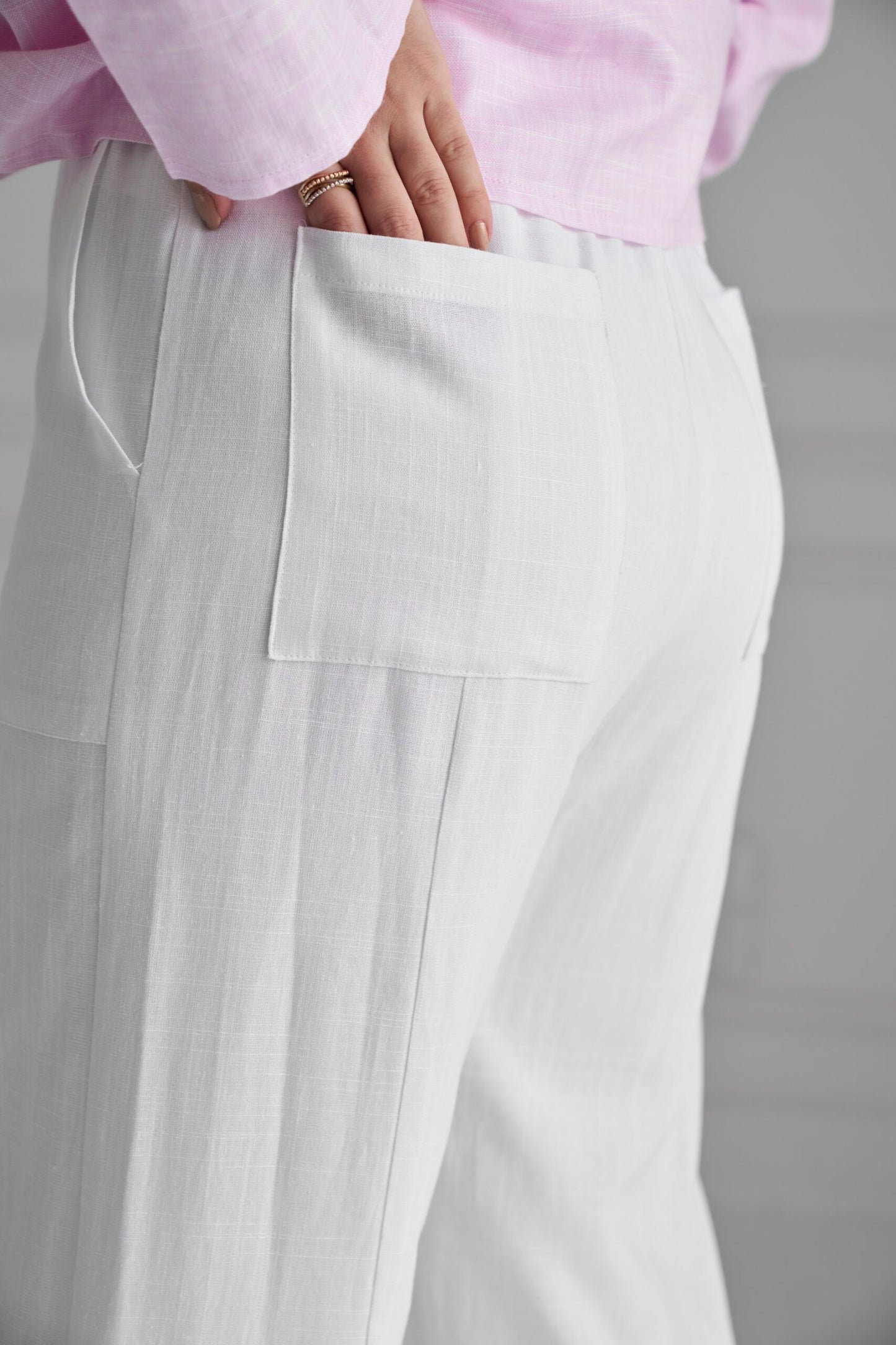 White Skye linen pants