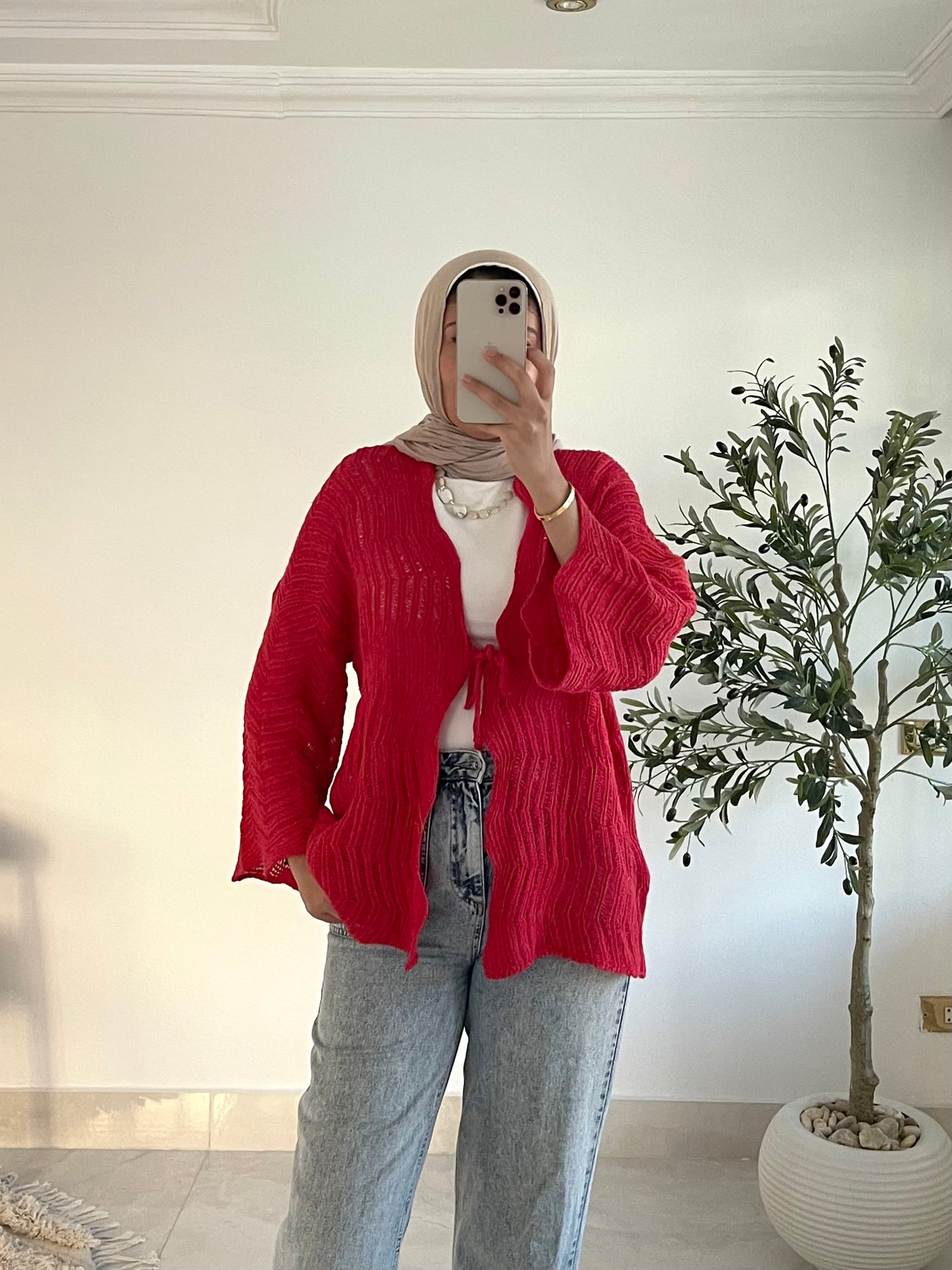 Havana cardigan in Cherry