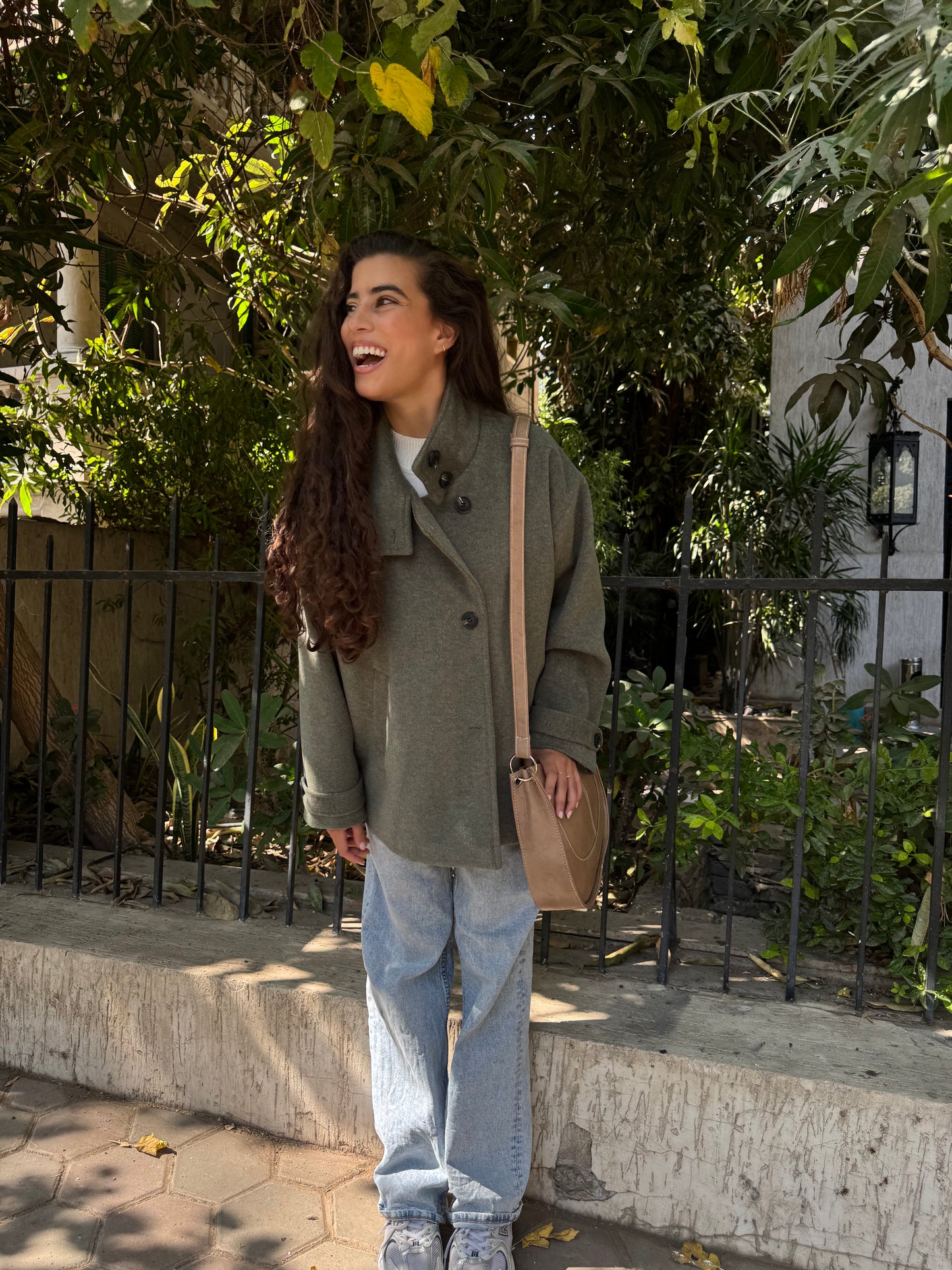 Vienna coat in Basil