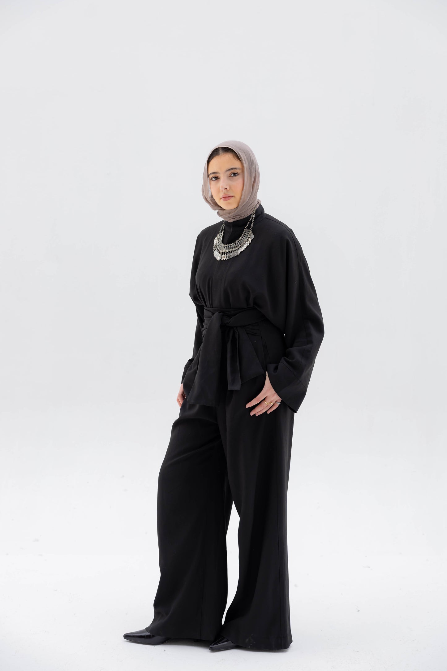 (PRE-ORDER) Valore Wrap Jumpsuit in Black