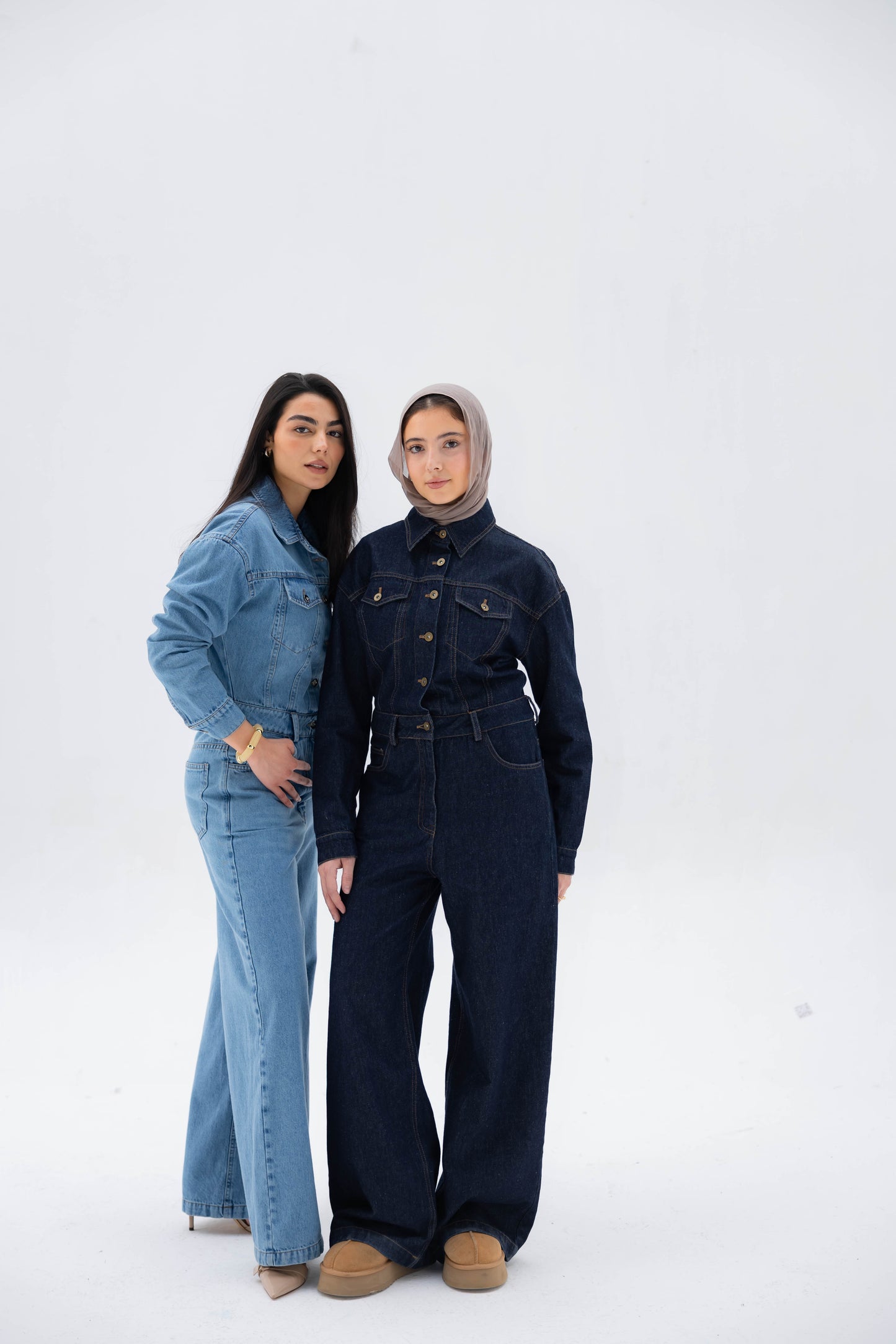 Clara Jumpsuit in Raw Denim