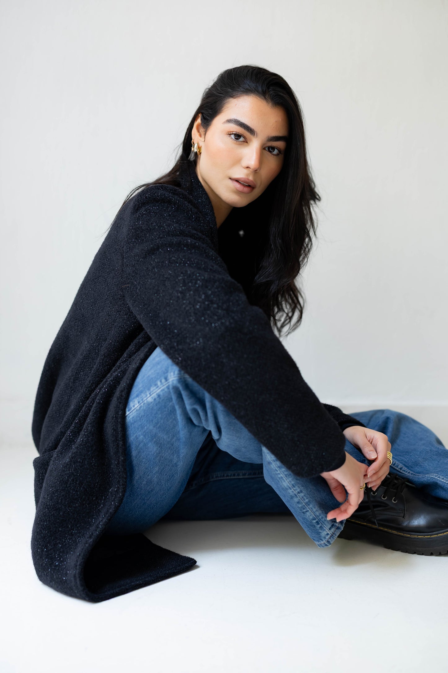 Whisper Shine Coat in Black