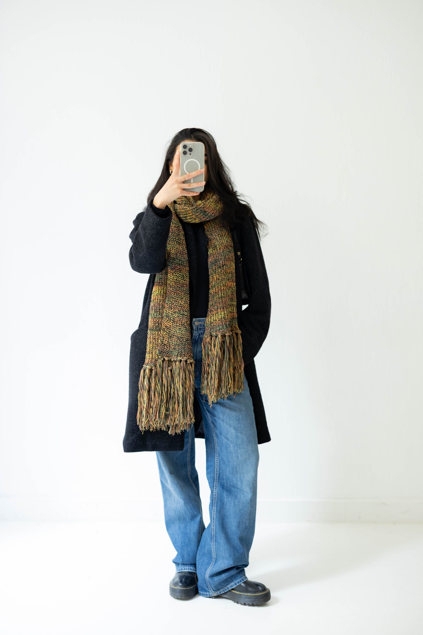 Warm Snuggle Shawl in Green Blend