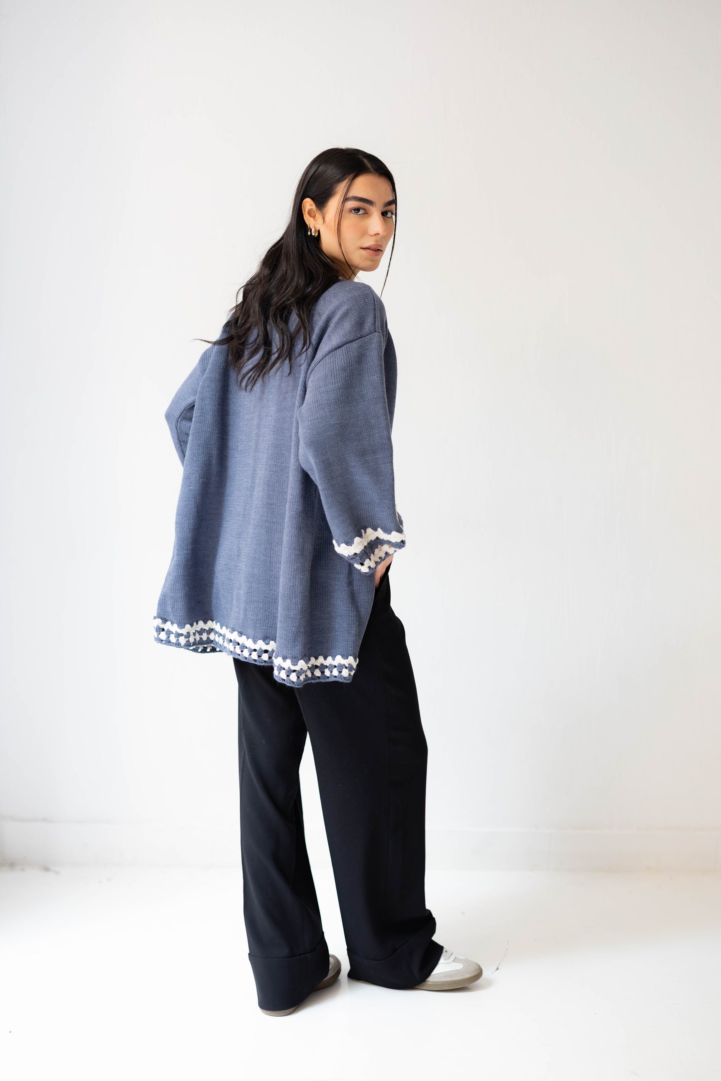 Comfy Edge Knit in Navy