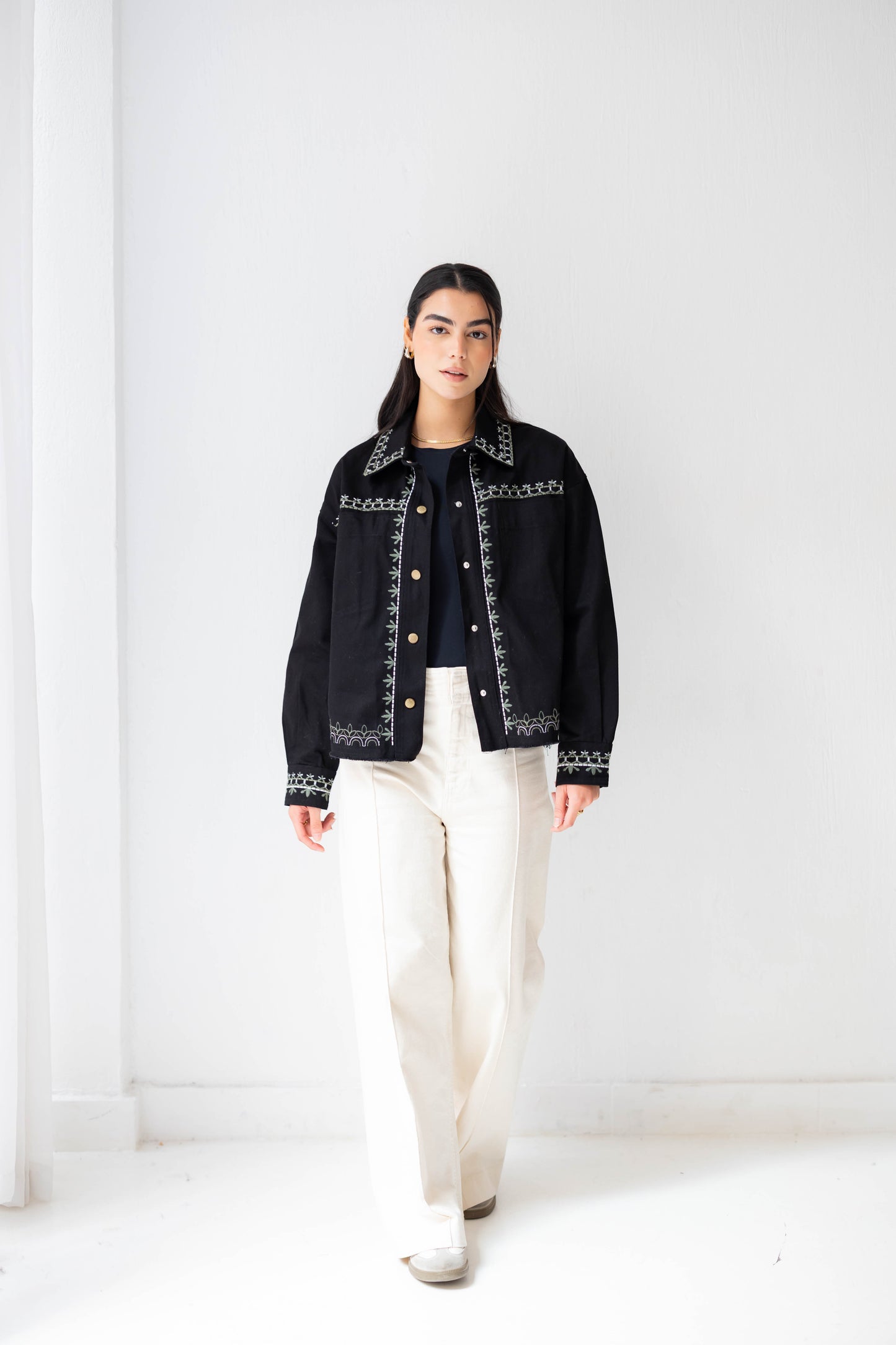 Riva Stitch Jacket in Black