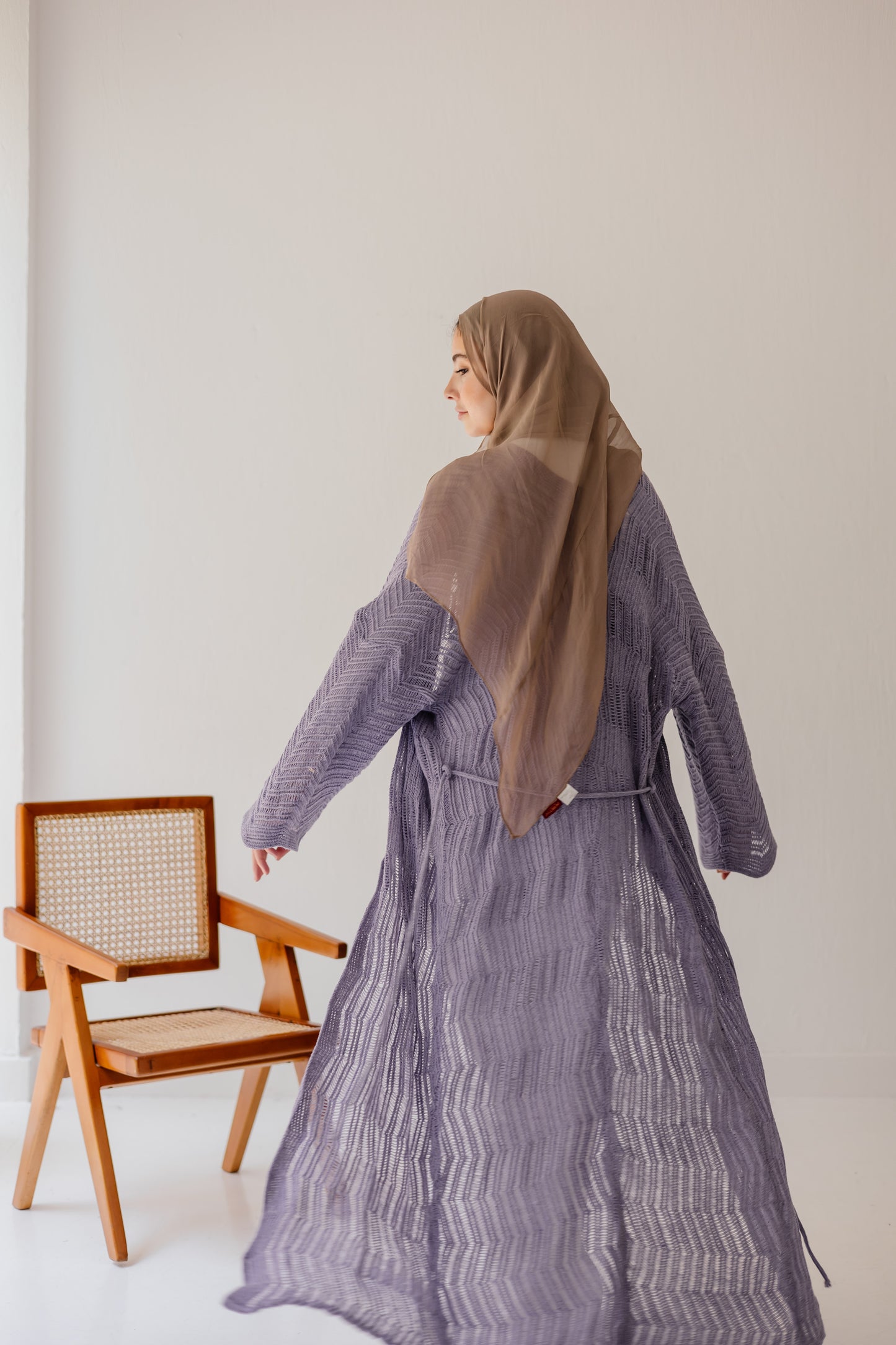 KnotWave Cardigan in Lavender