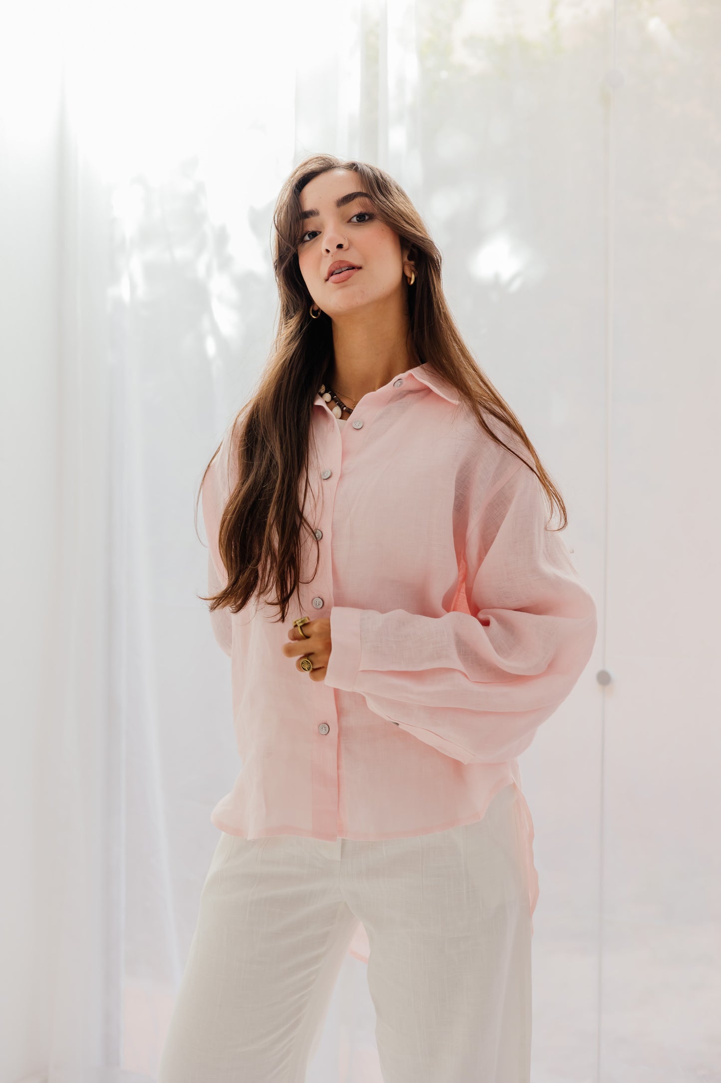 Haven Shirt in Soft pink