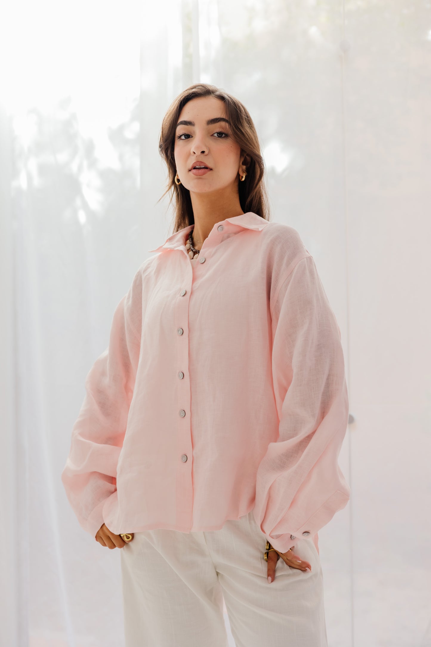 Haven Shirt in Soft pink