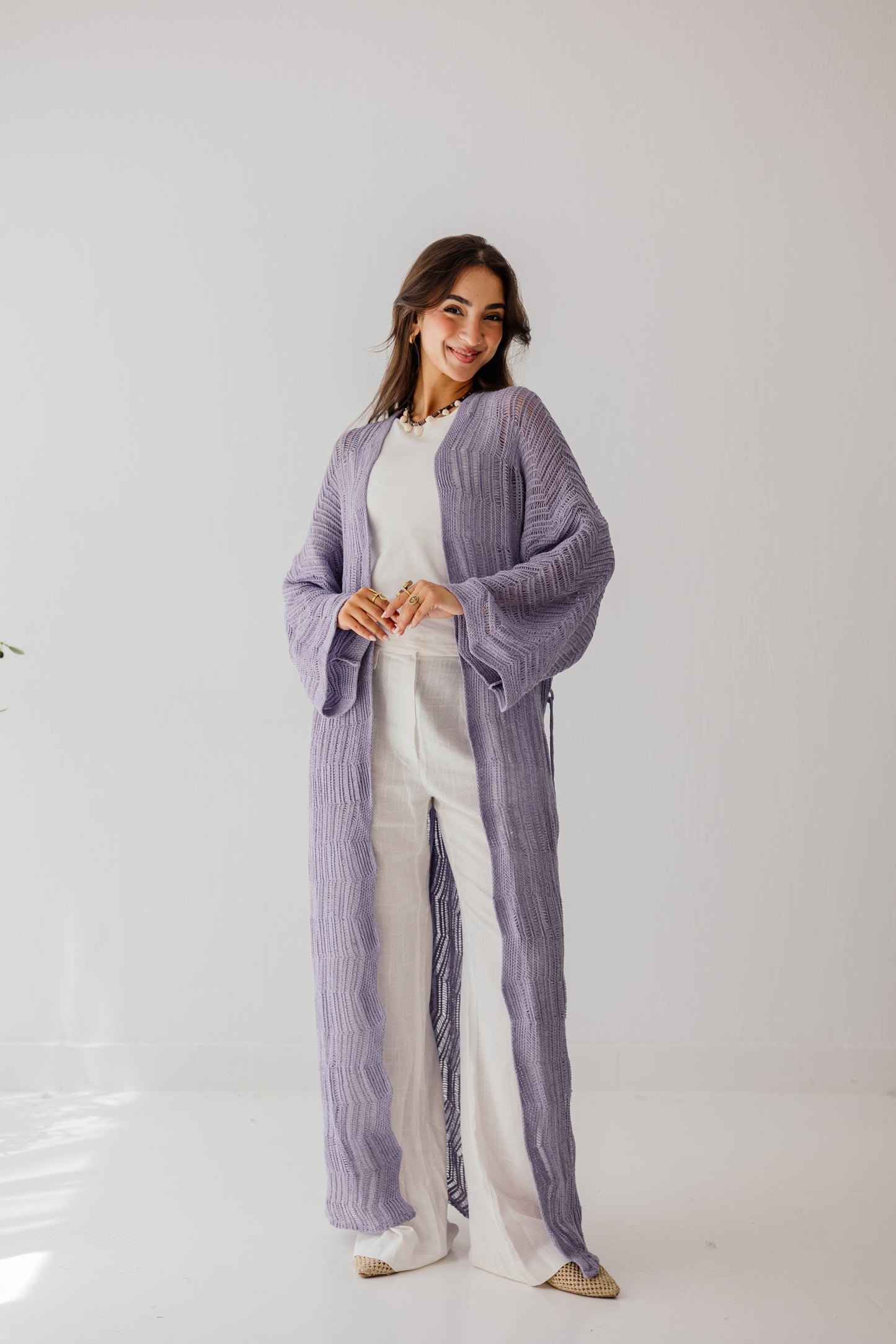 KnotWave Cardigan in Lavender