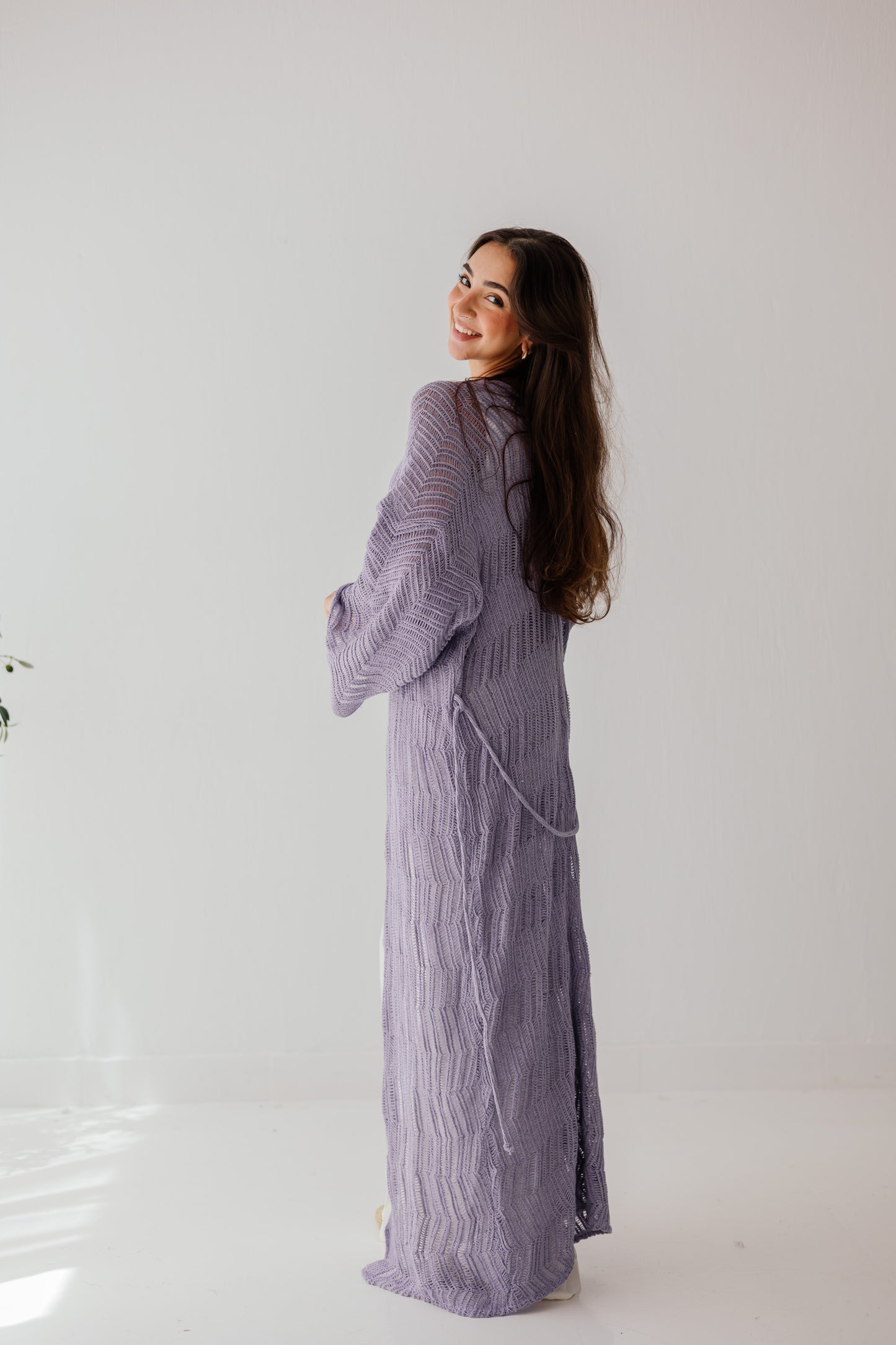 KnotWave Cardigan in Lavender