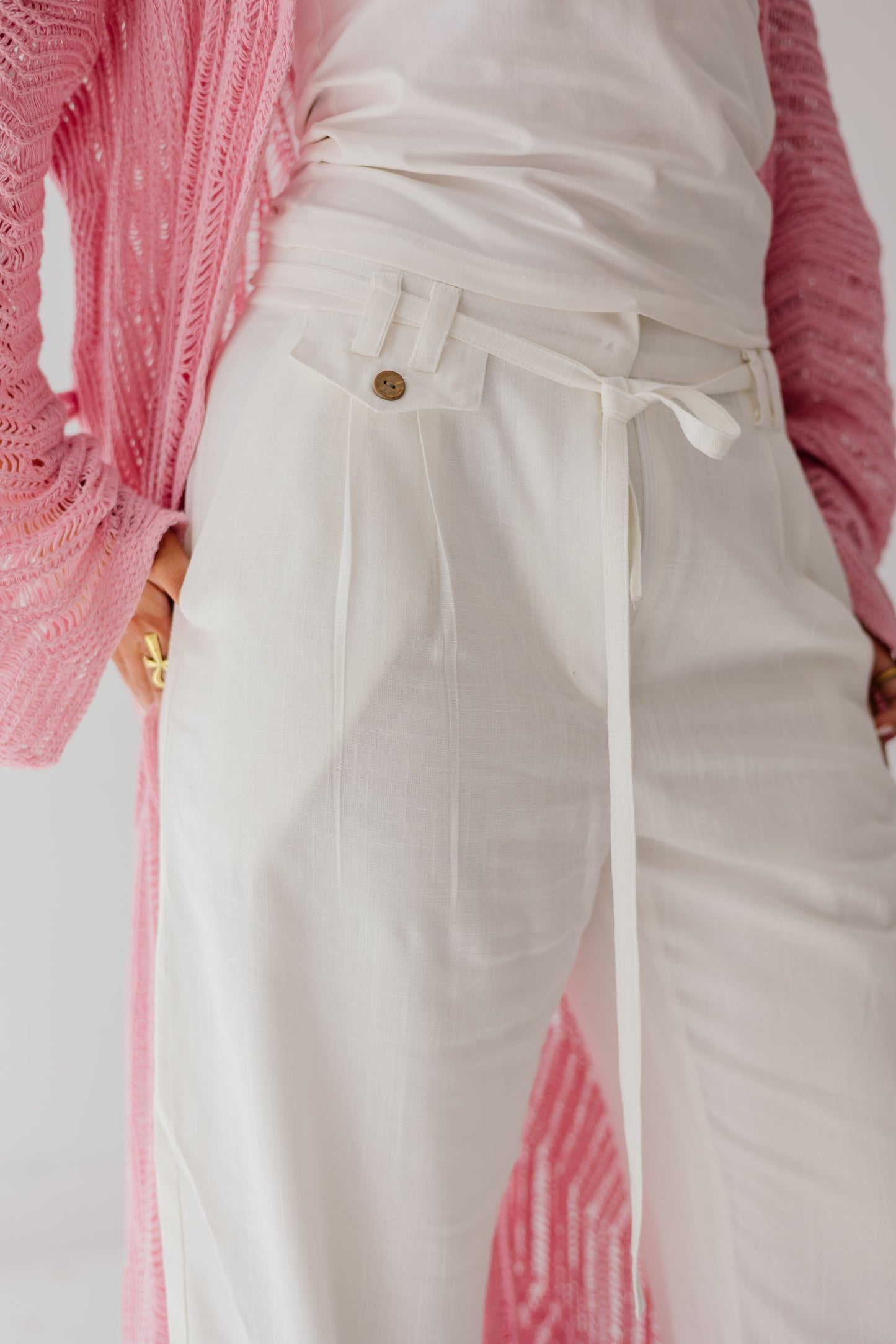 Linen Dew Pants in White
