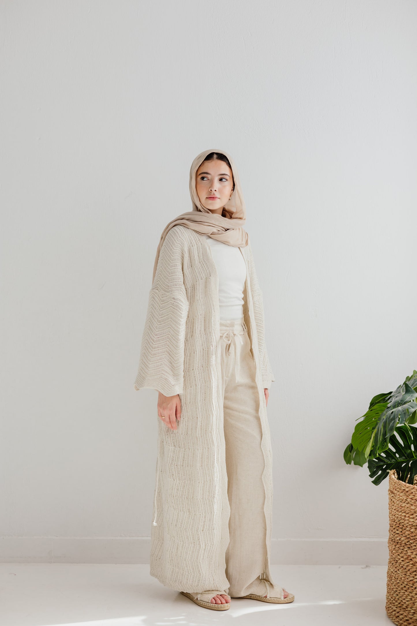 KnotWave Cardigan in Oat
