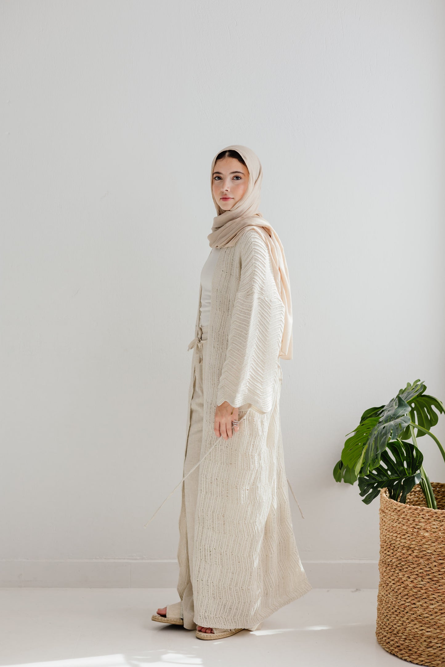 KnotWave Cardigan in Oat