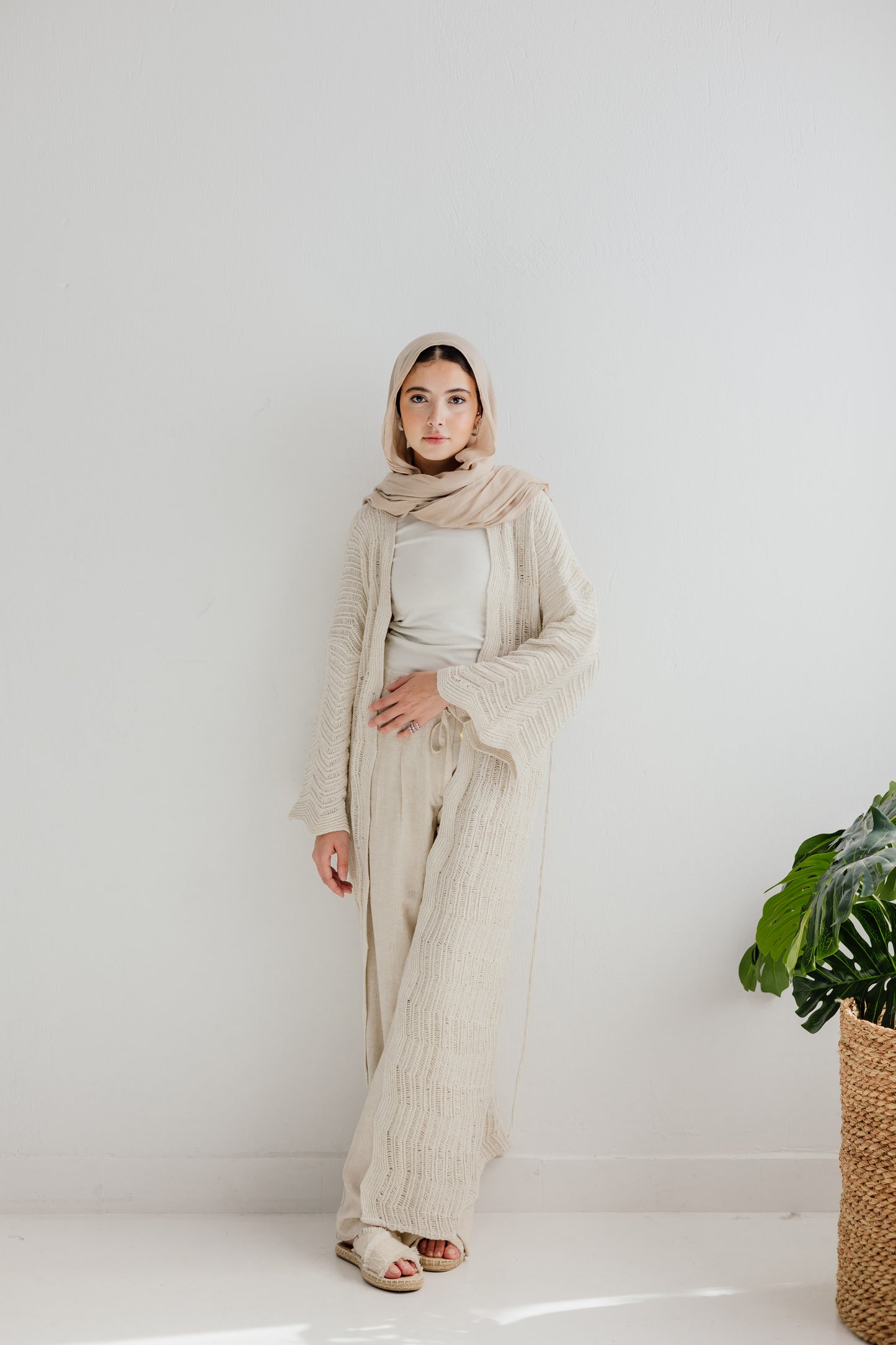 KnotWave Cardigan in Oat
