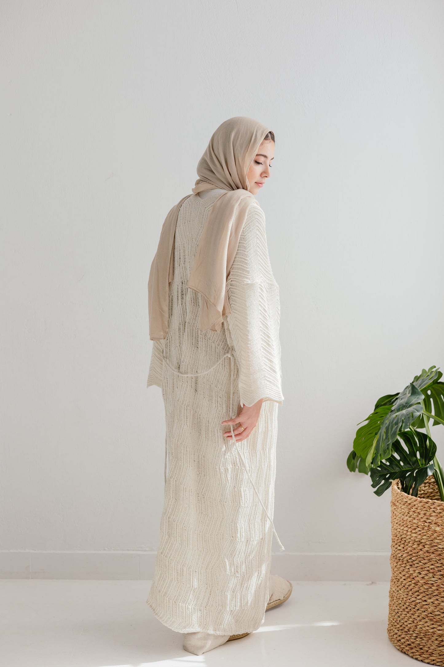 KnotWave Cardigan in Oat