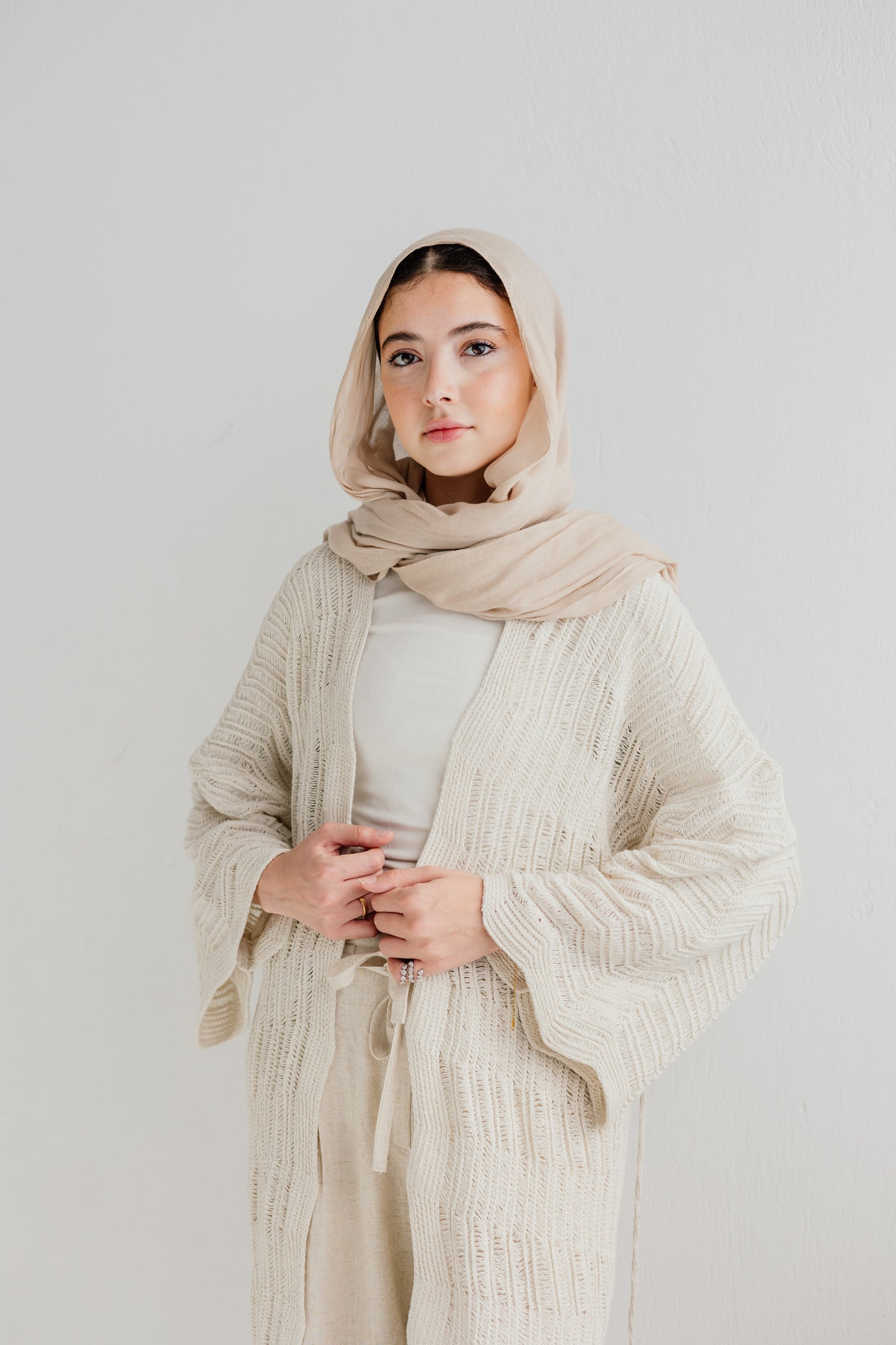 KnotWave Cardigan in Oat