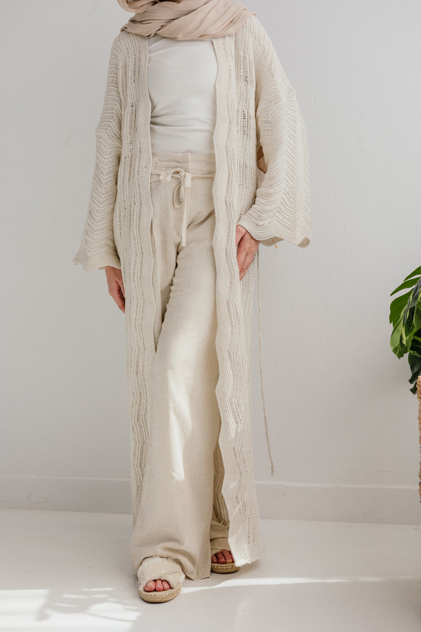 KnotWave Cardigan in Oat
