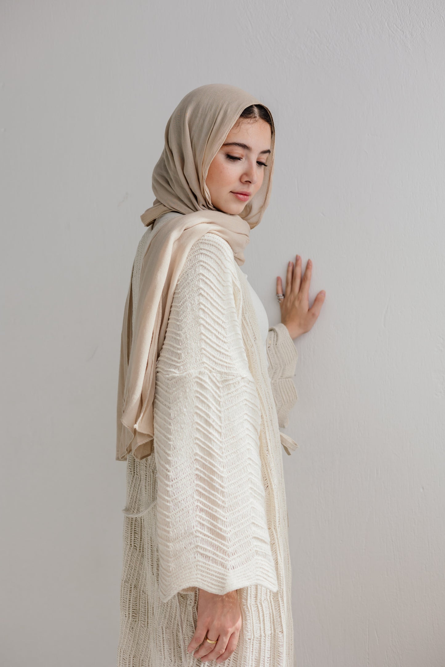 KnotWave Cardigan in Oat