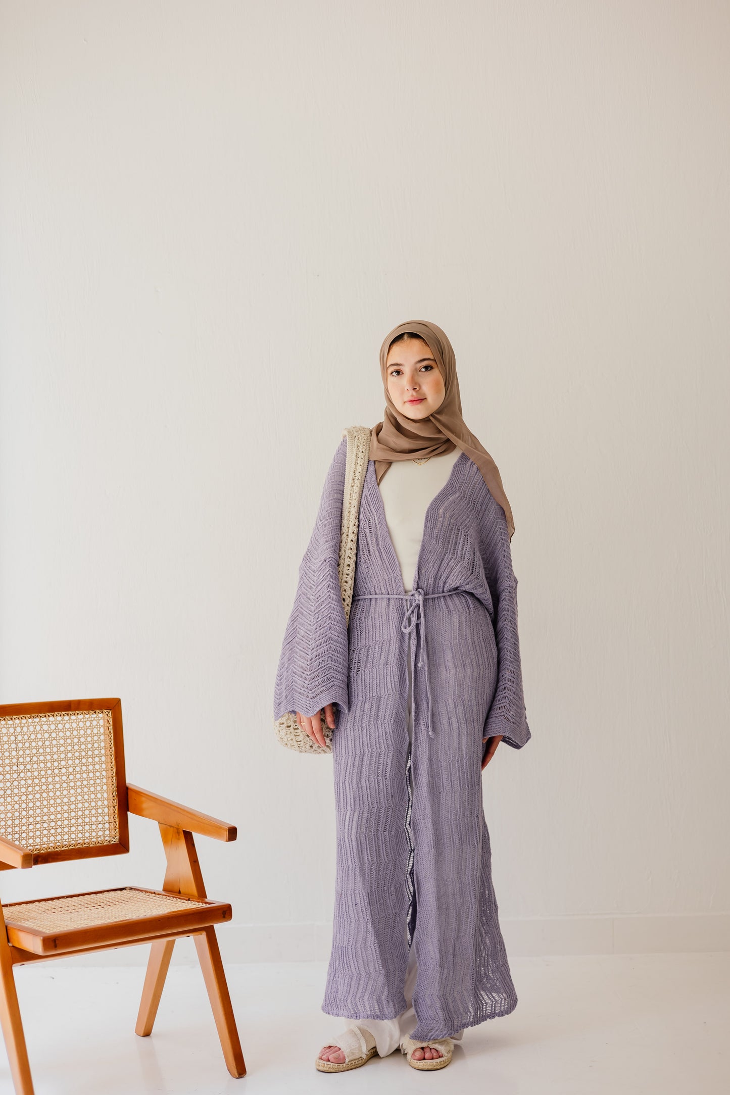 KnotWave Cardigan in Lavender