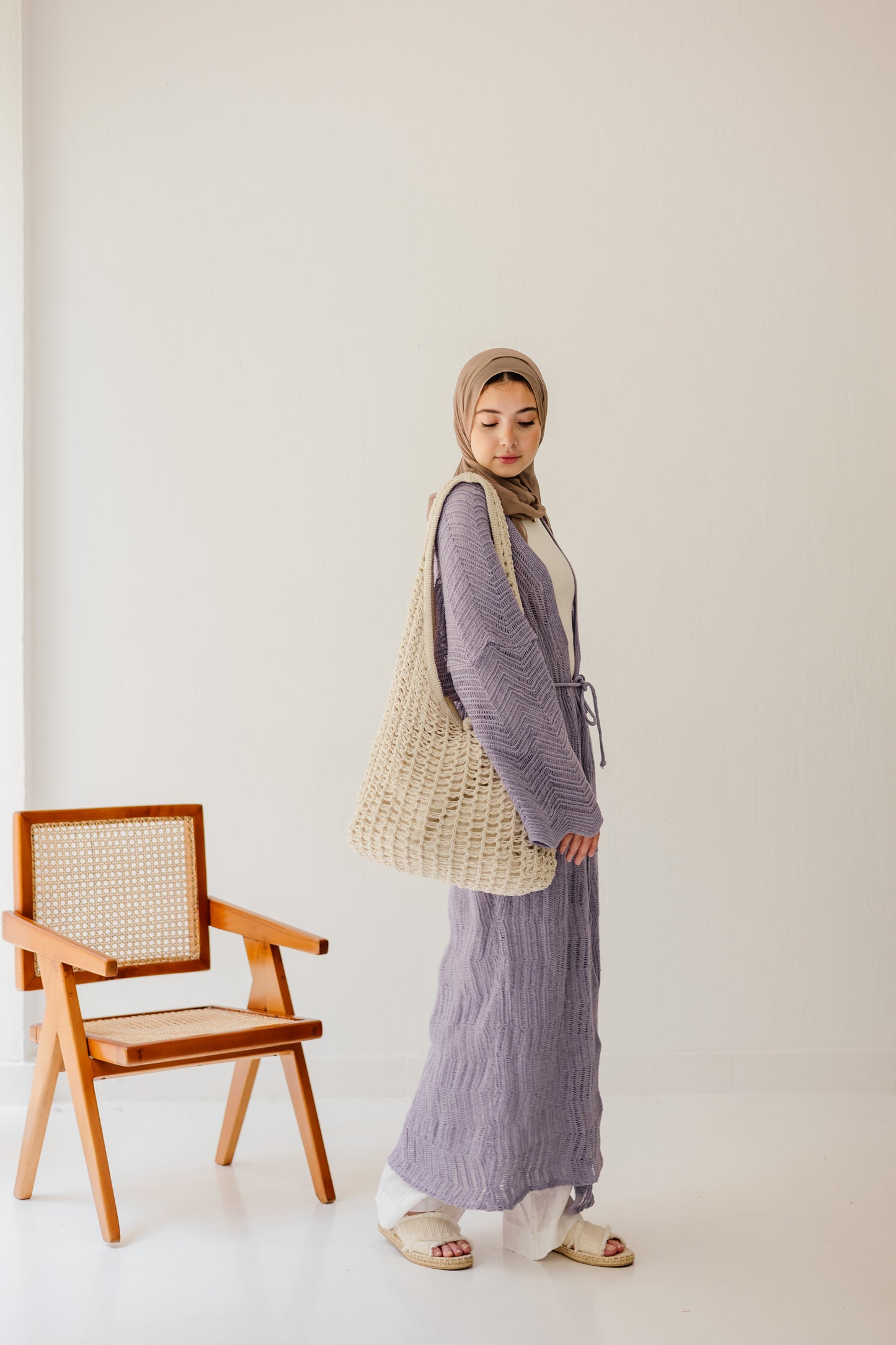 KnotWave Cardigan in Lavender