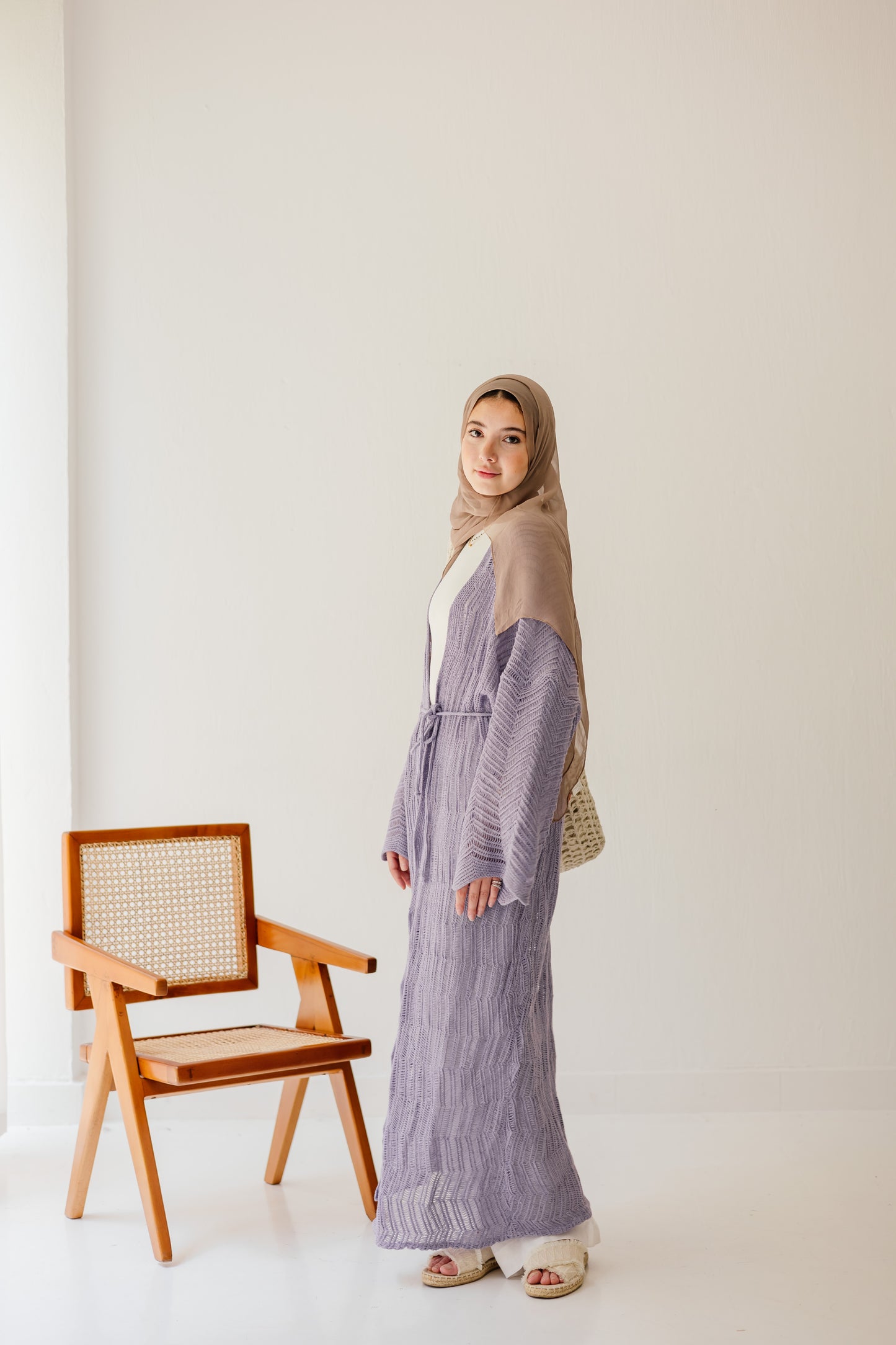 KnotWave Cardigan in Lavender