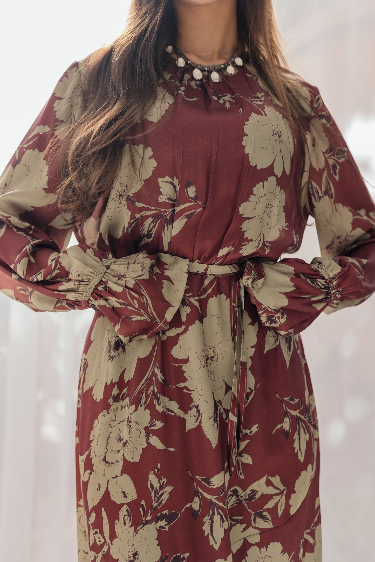 Roselle Dress in Deep Berry