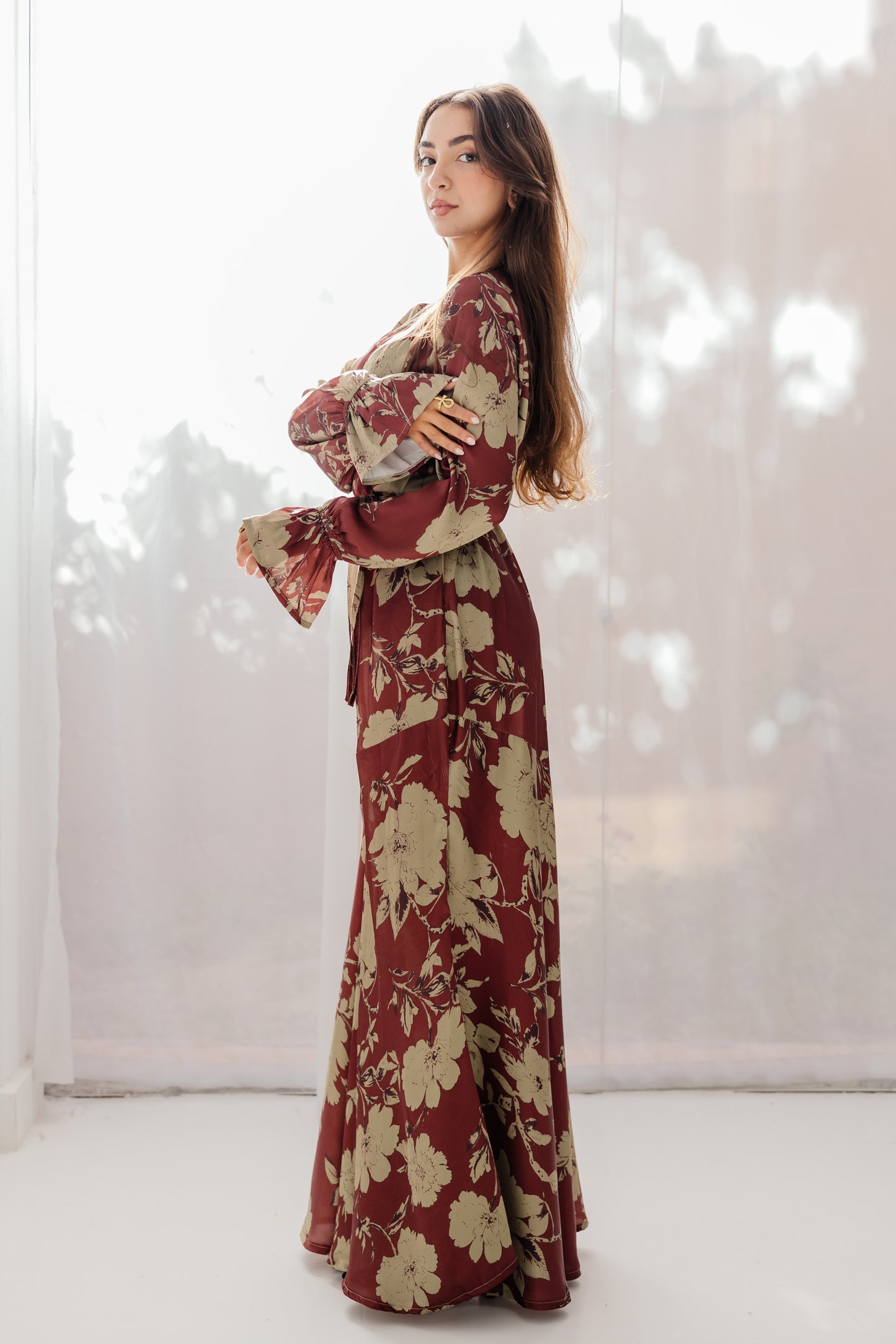 Roselle Dress in Deep Berry