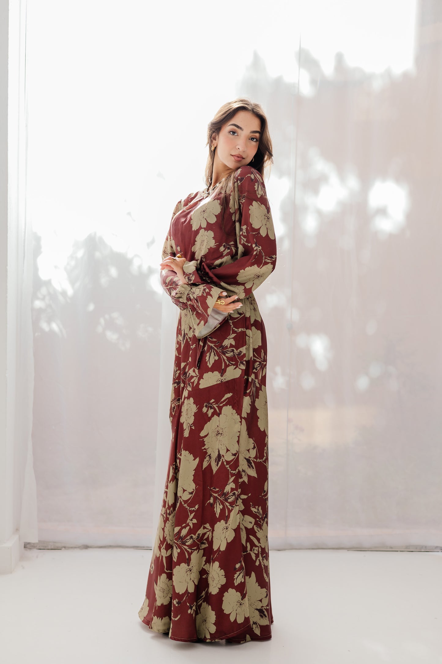 Roselle Dress in Deep Berry