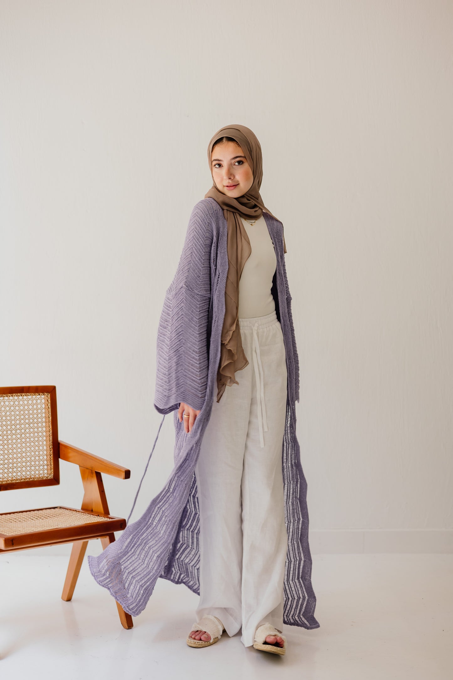 KnotWave Cardigan in Lavender