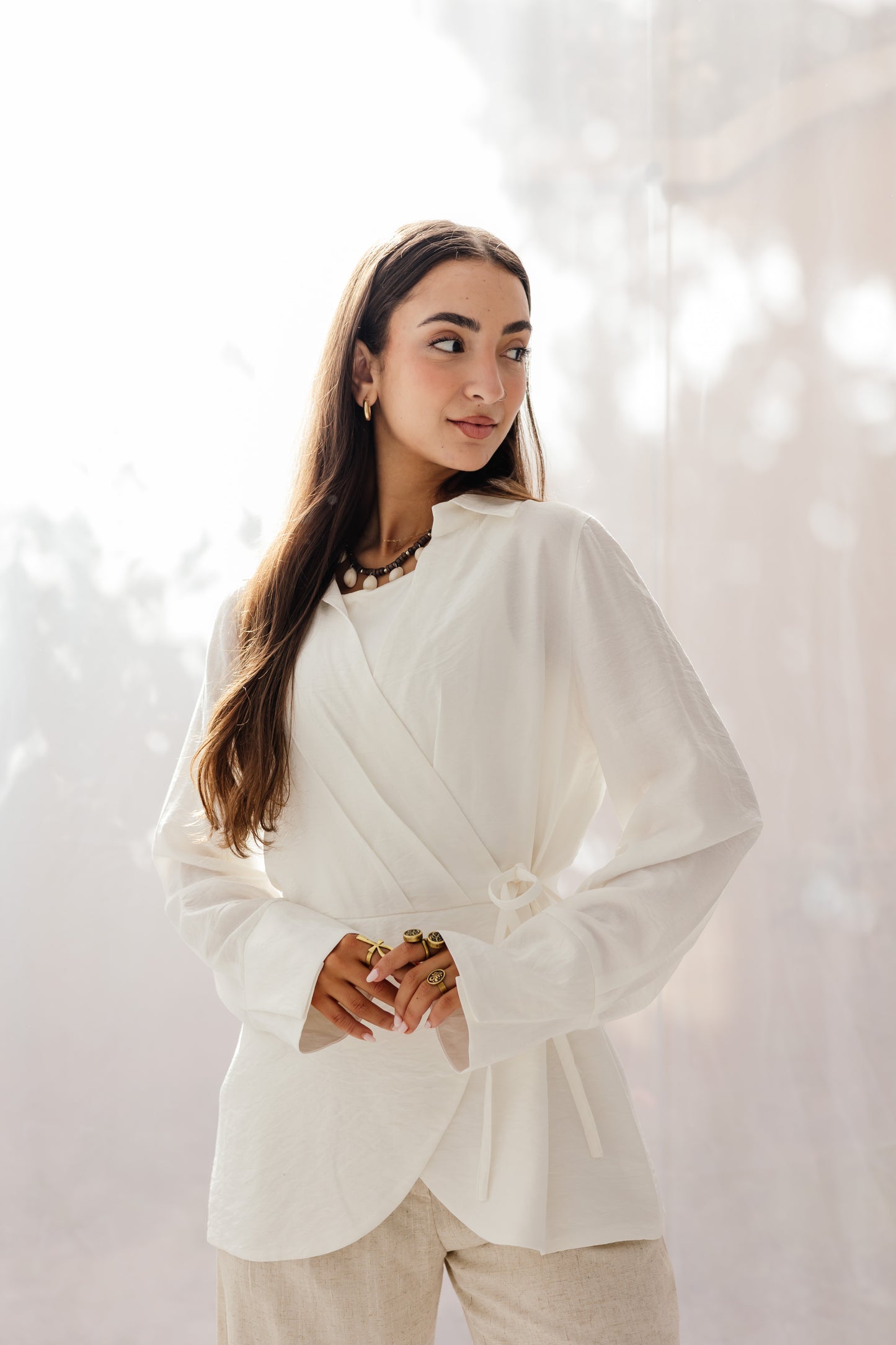 Raya Wrap in White