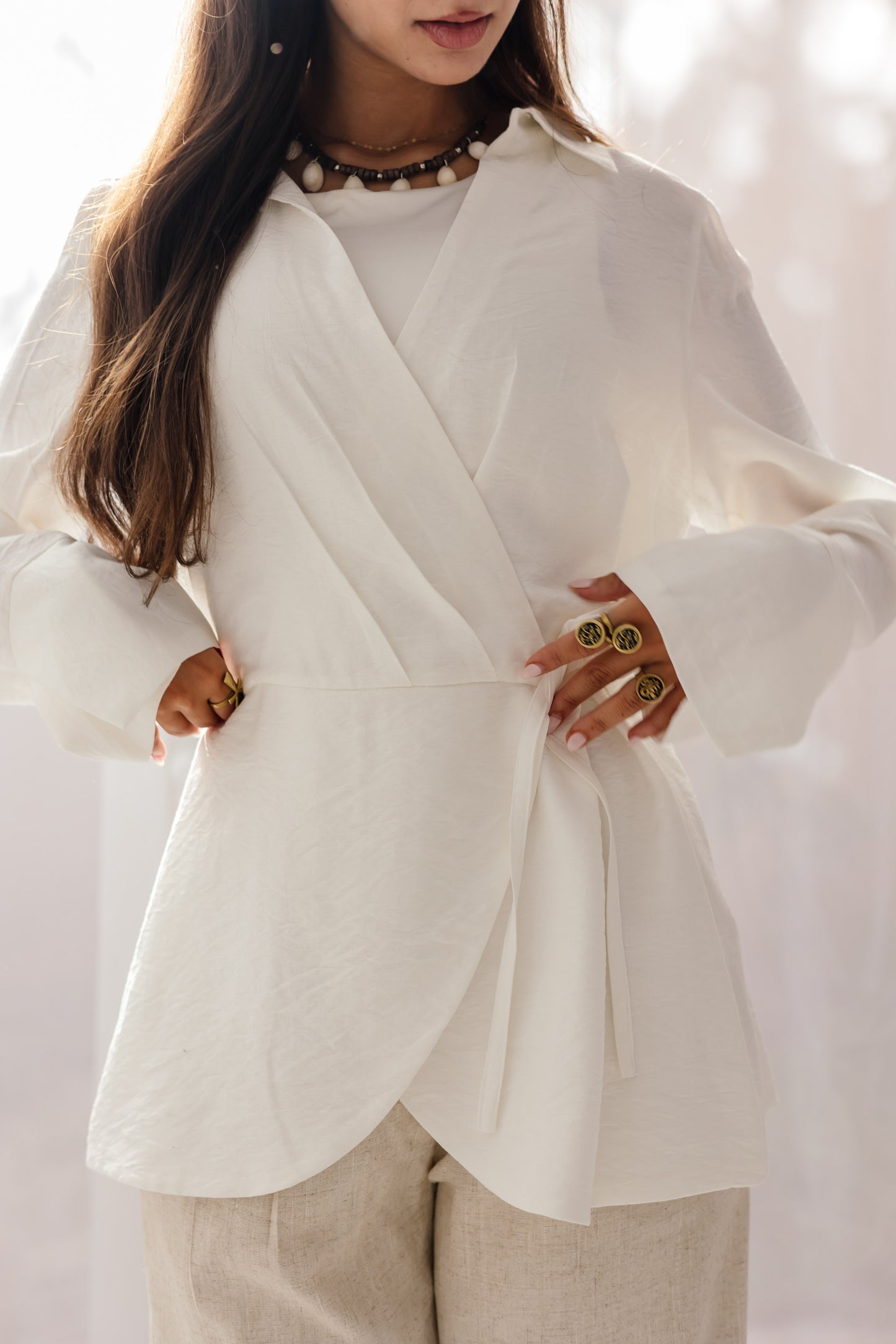 Raya Wrap in White