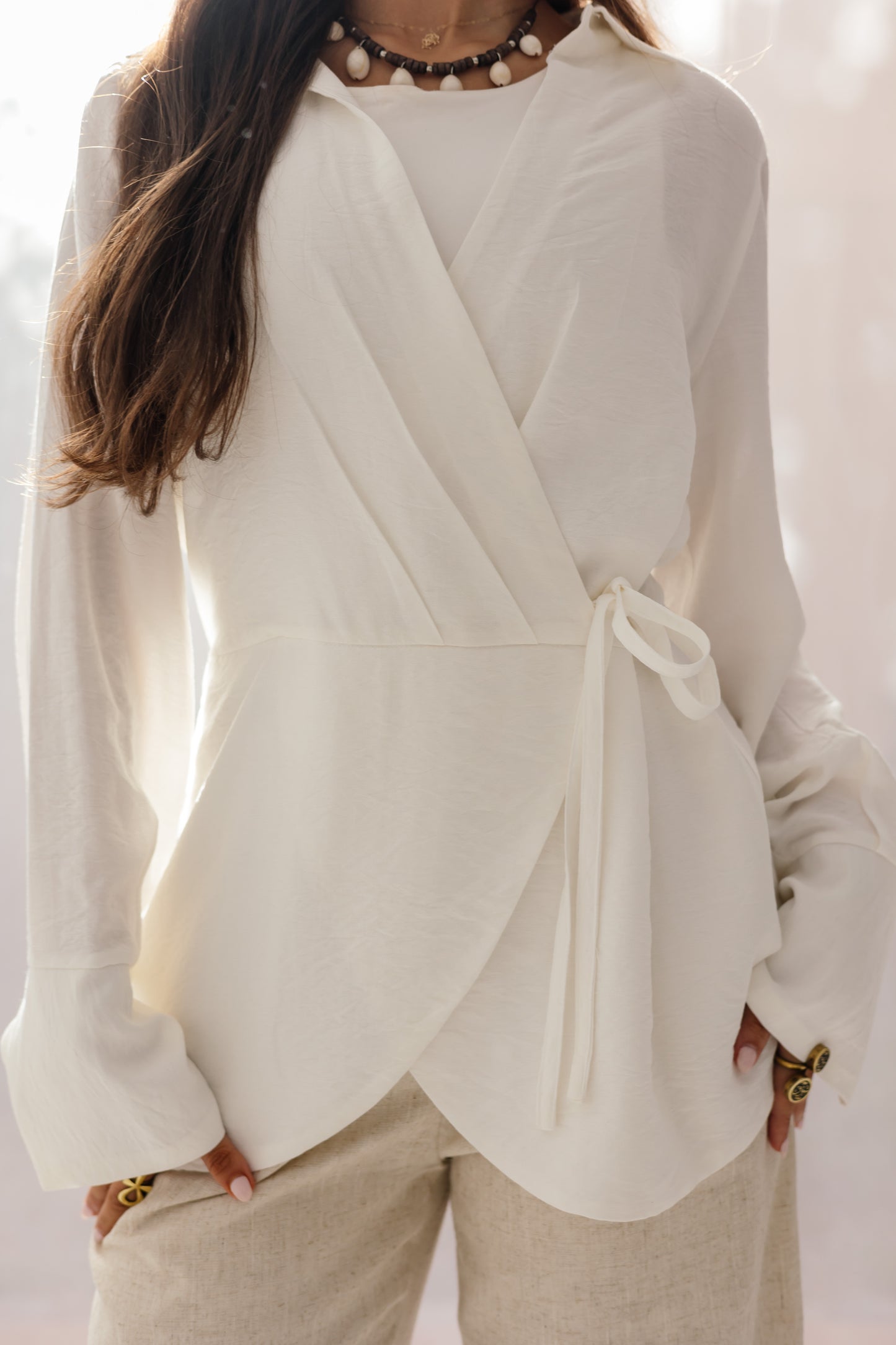 Raya Wrap in White