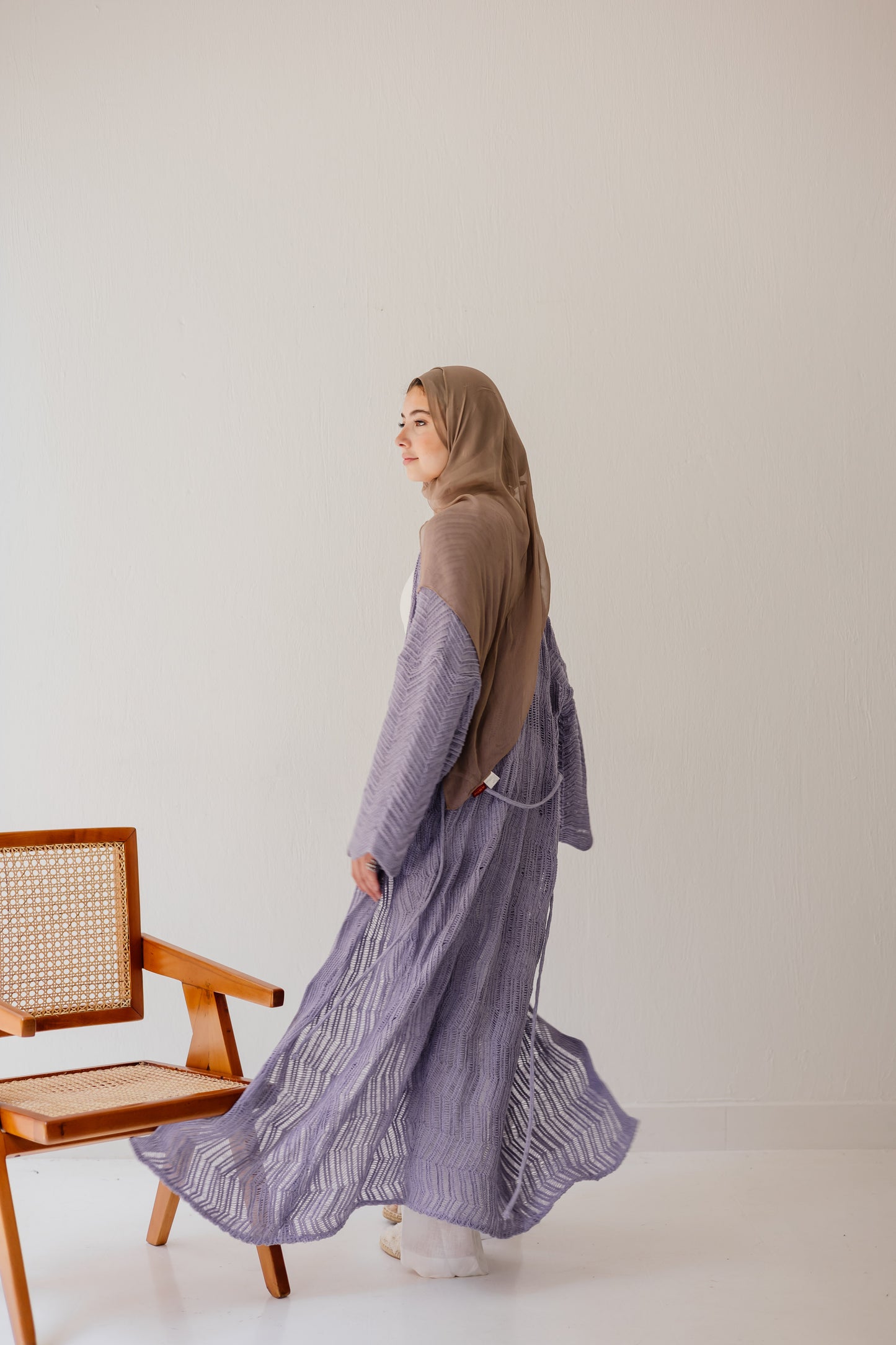 KnotWave Cardigan in Lavender