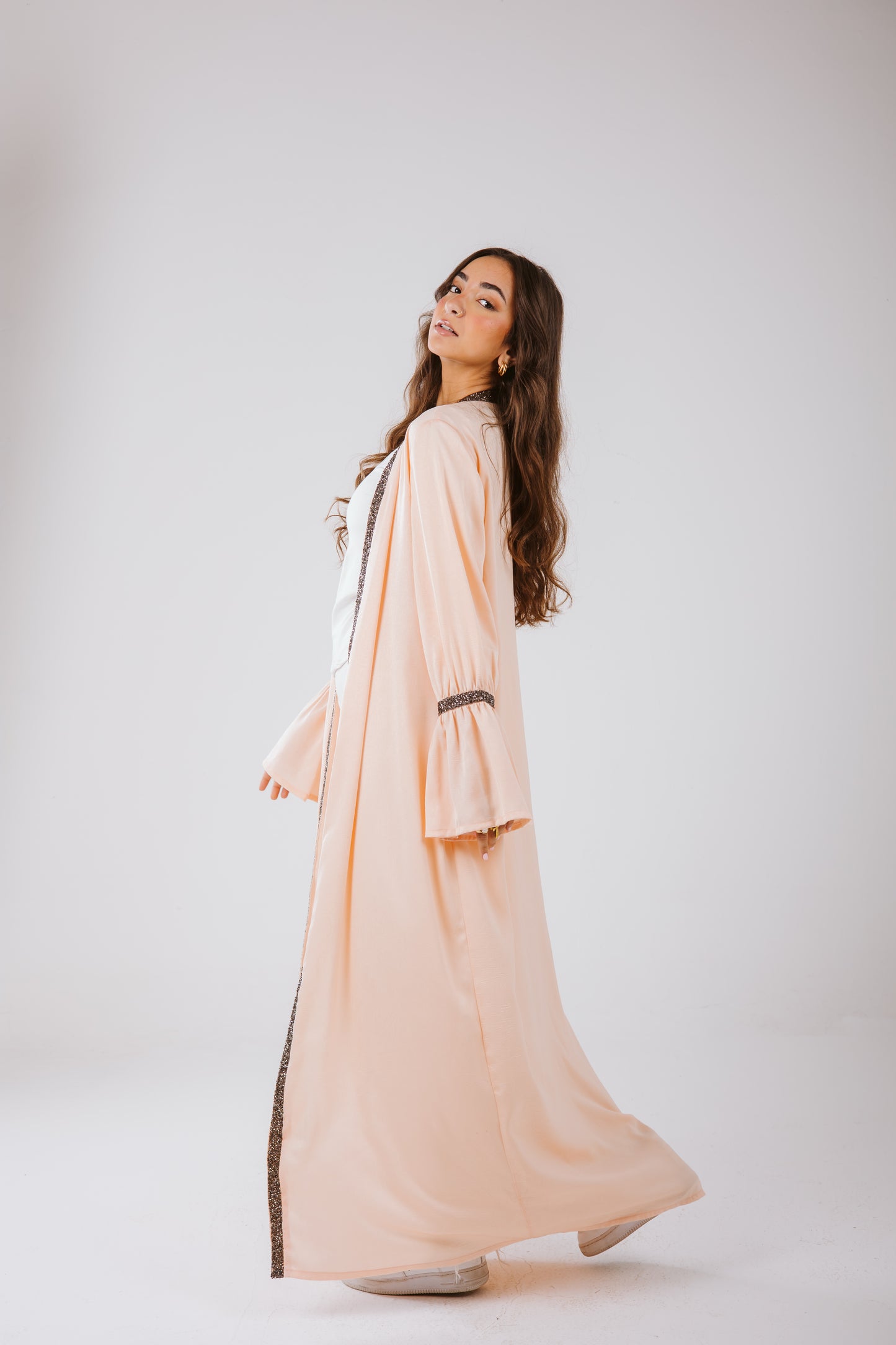 Layal Kaftan in Peach