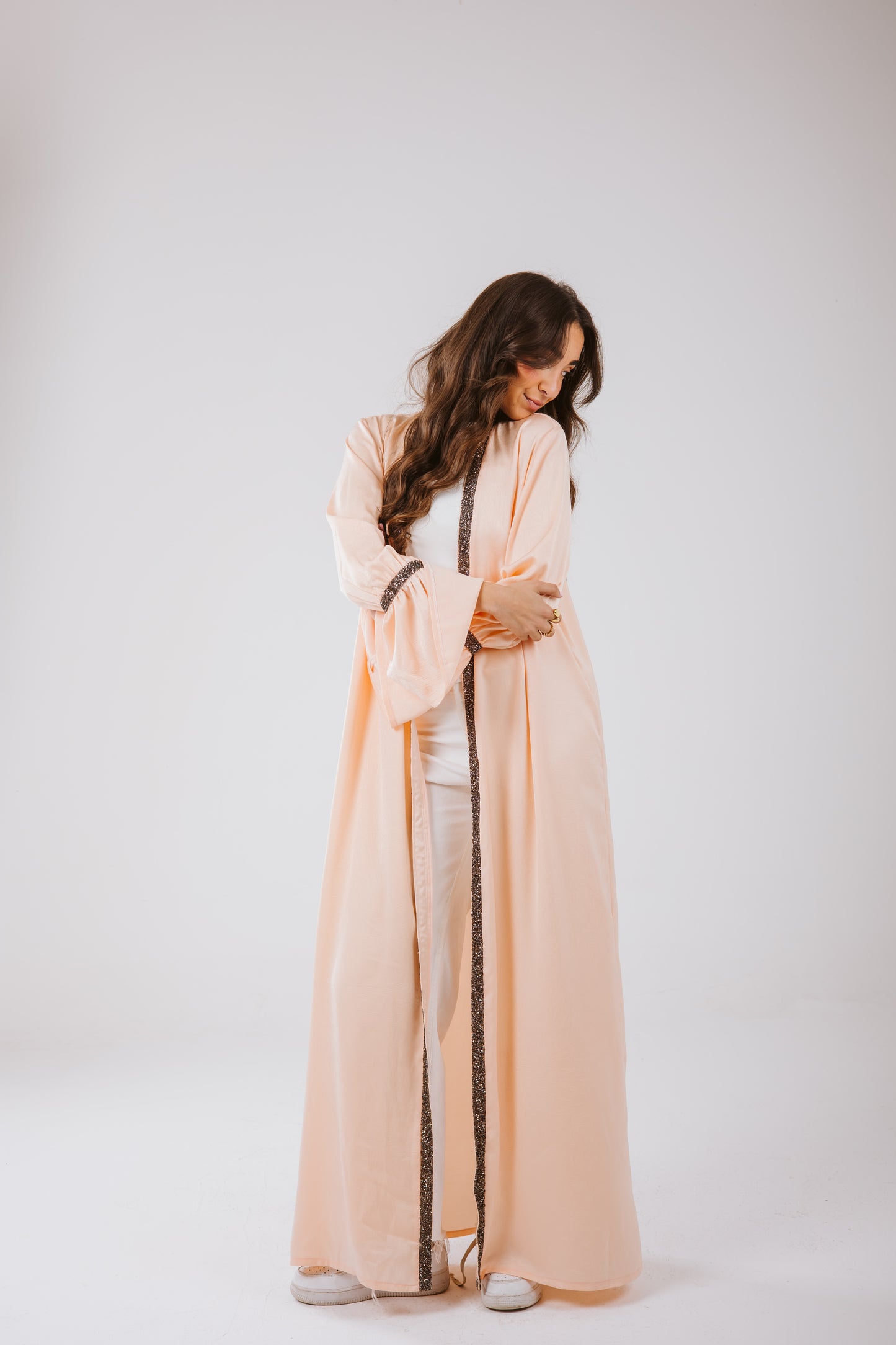 Layal Kaftan in Peach