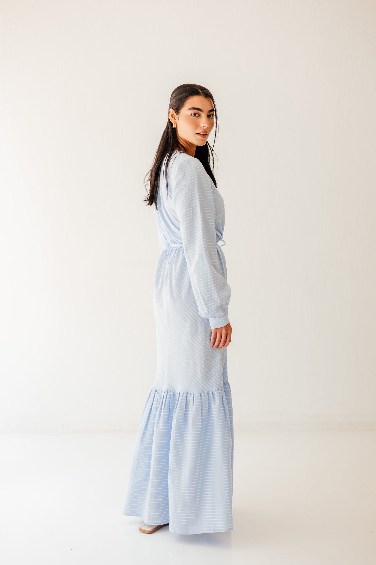Coastal Breeze Dress in Sky blue