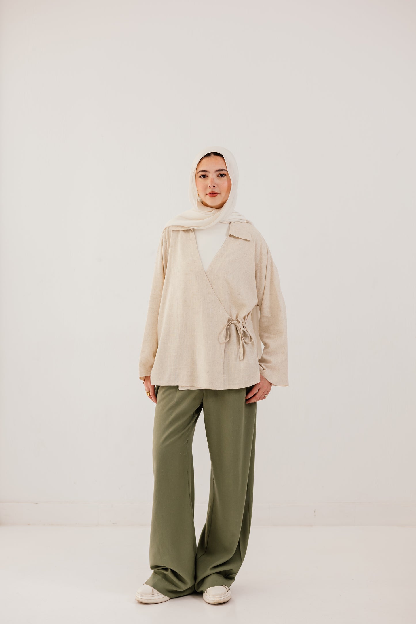 Elara Blouse in Beige