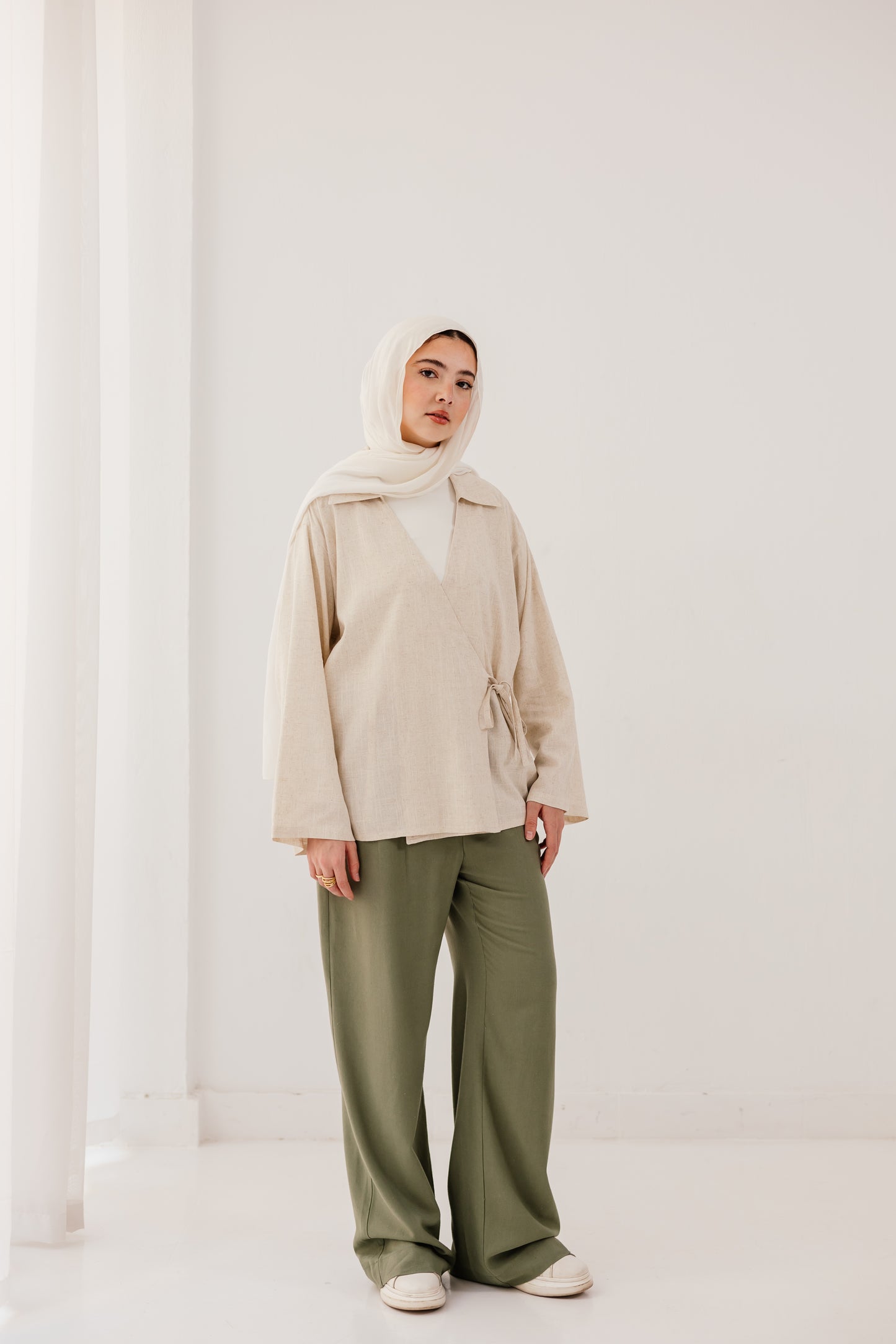 Elara Blouse in Beige
