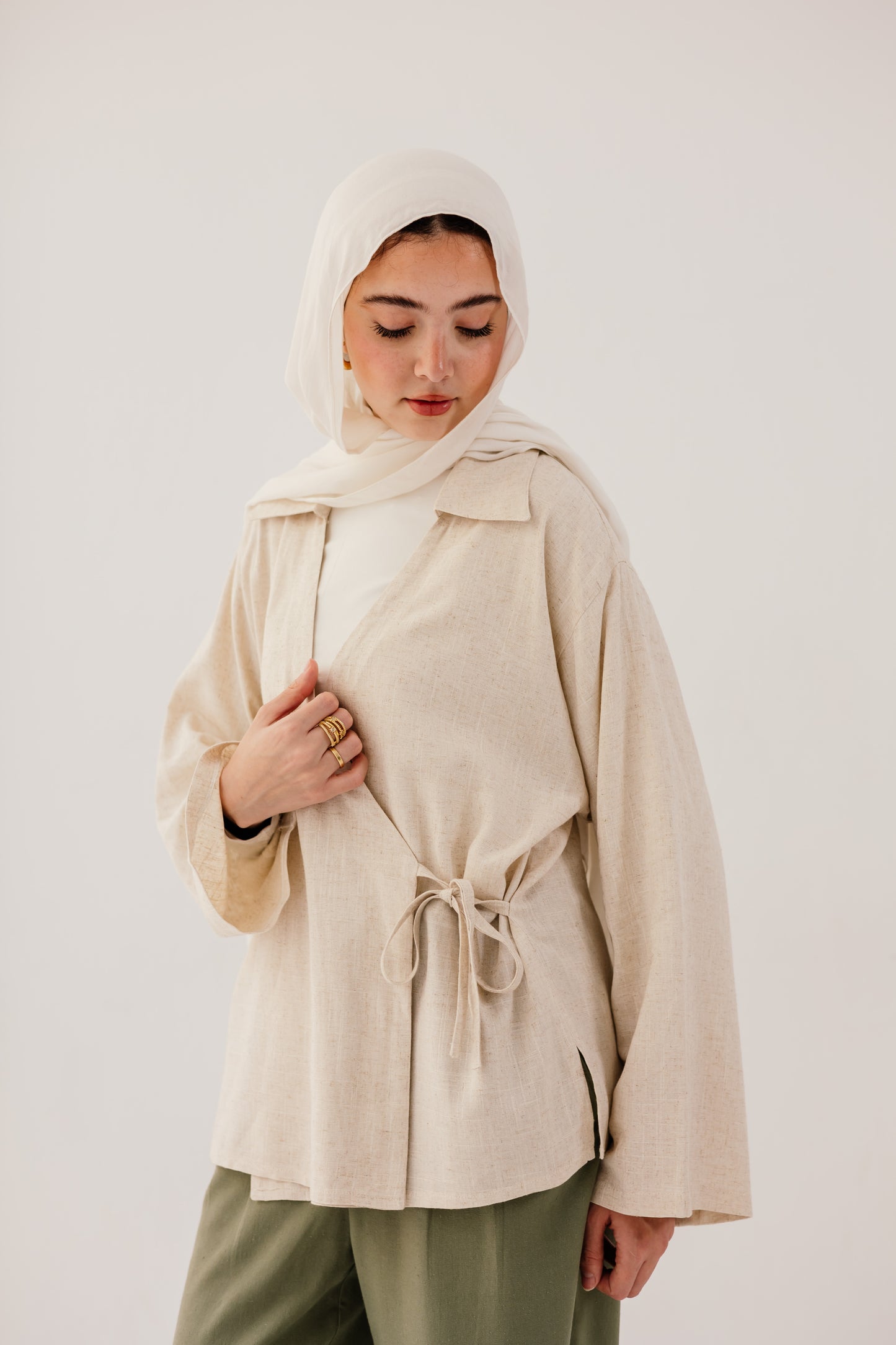 Elara Blouse in Beige