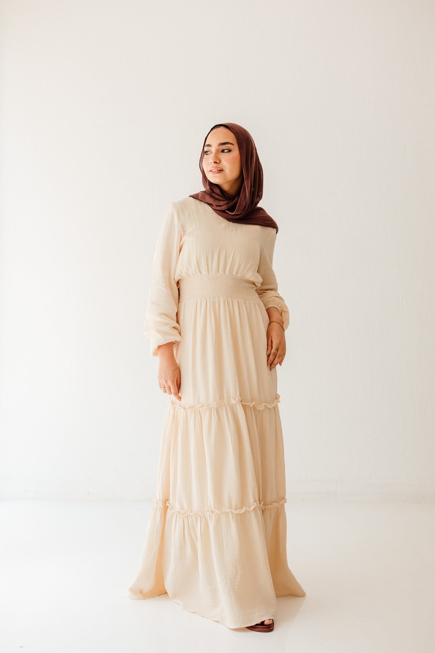 Coralia Dress in Vanilla