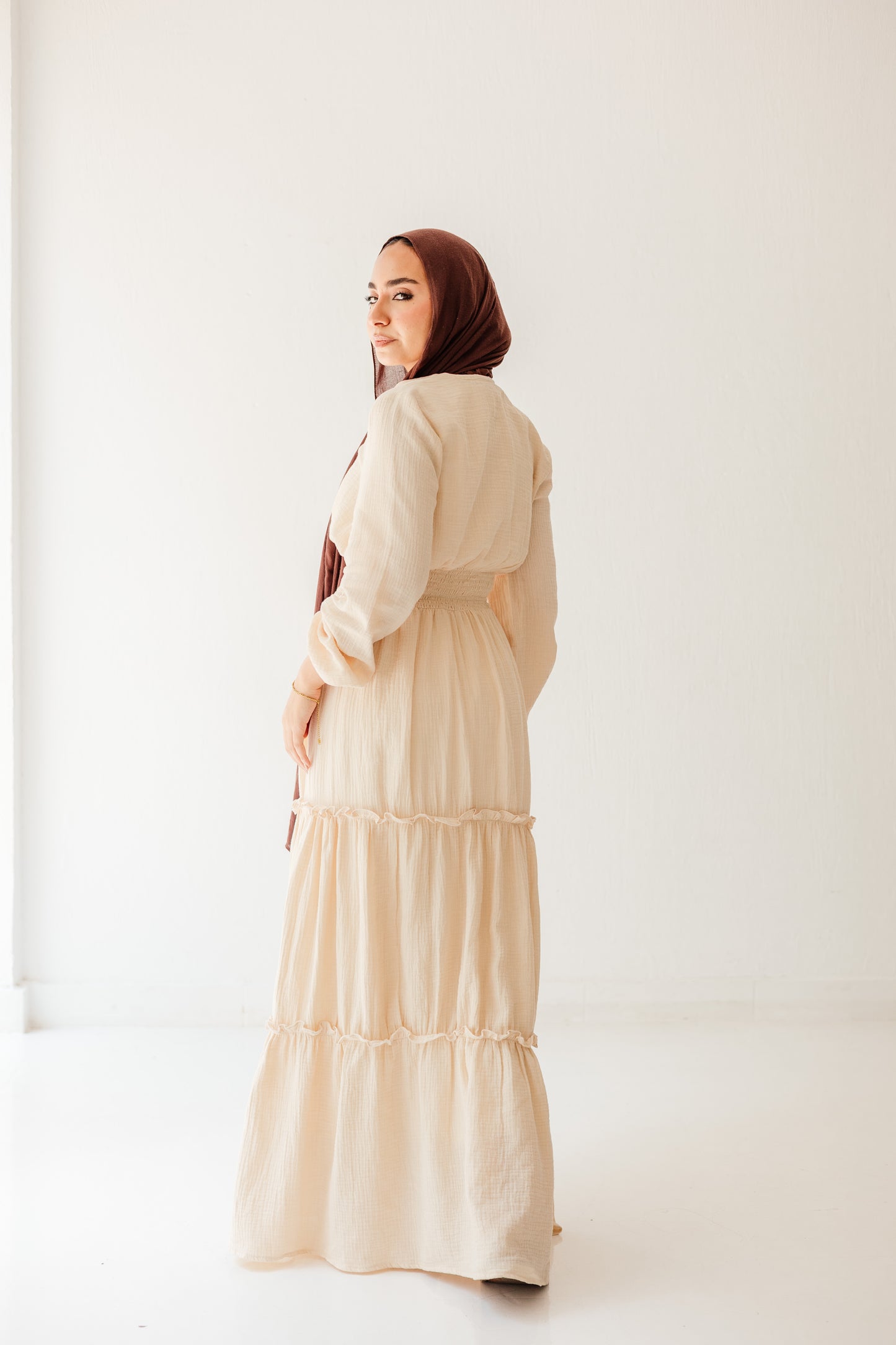 Coralia Dress in Vanilla